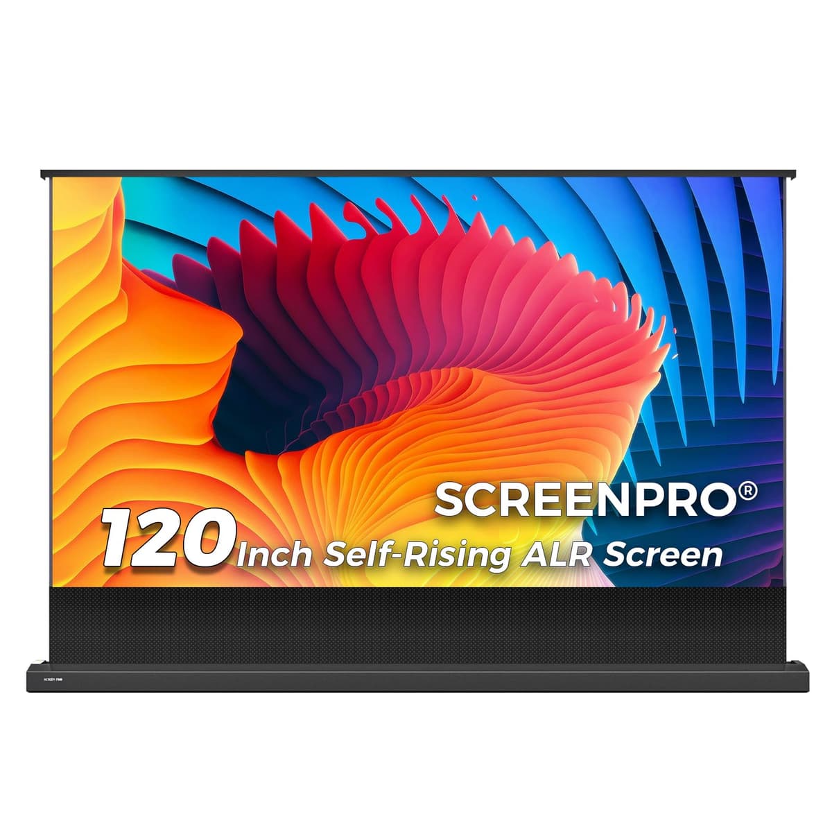 SCREENPRO 120" Motorized Floor-Rising ALR Projector Screen 16:9 para UST, con Control Remoto AD9120SPR-Black