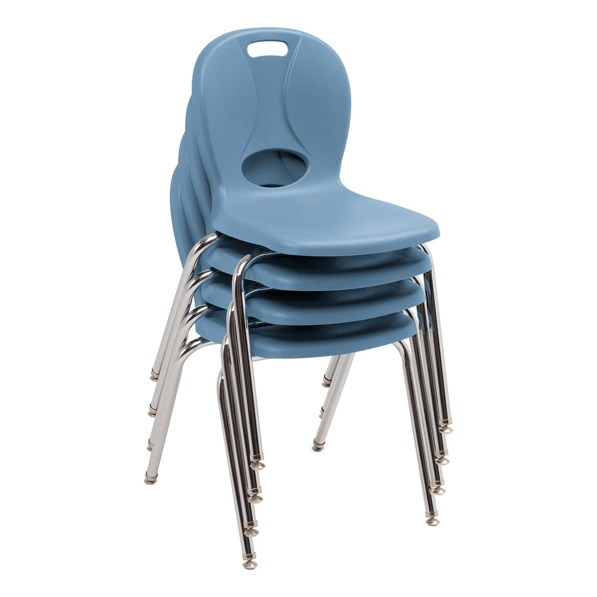 Learniture LNT-116-CSW-SB Sillas apilables Structure Series 16" asiento Azul, pack x4