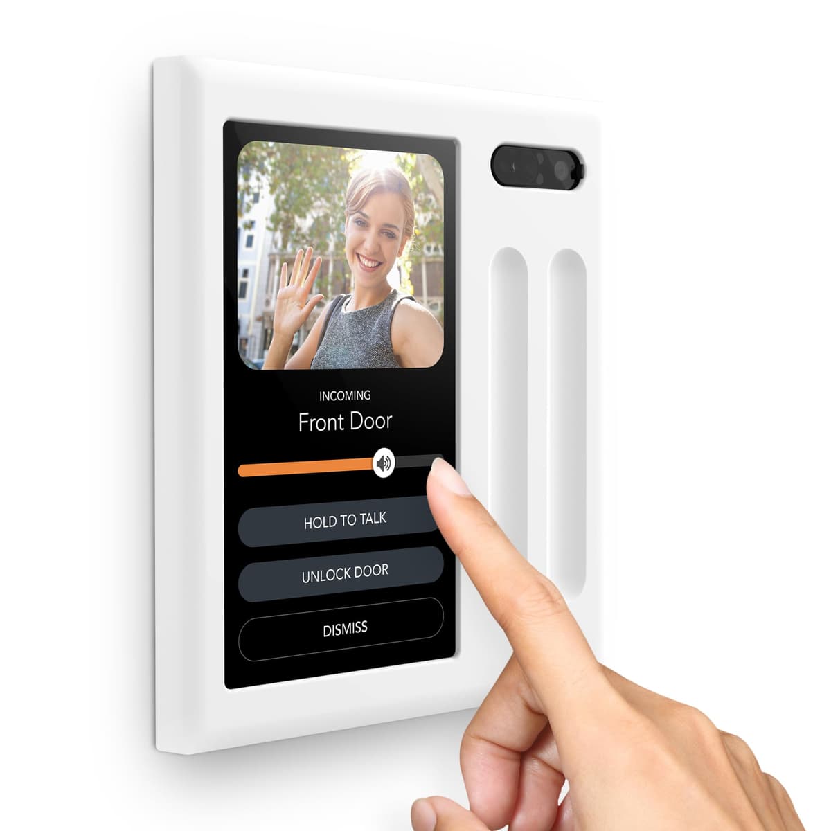 Brilliant Smart Home Control (Panel de 2 Interruptores) - Alexa Integrada y Compatible con Ring, Sonos, Hue, Google Nest, Wemo, SmartThings, Apple HomeKit - Control Táctil Empotrado para Luces, Música y Más BHA120US-WH4