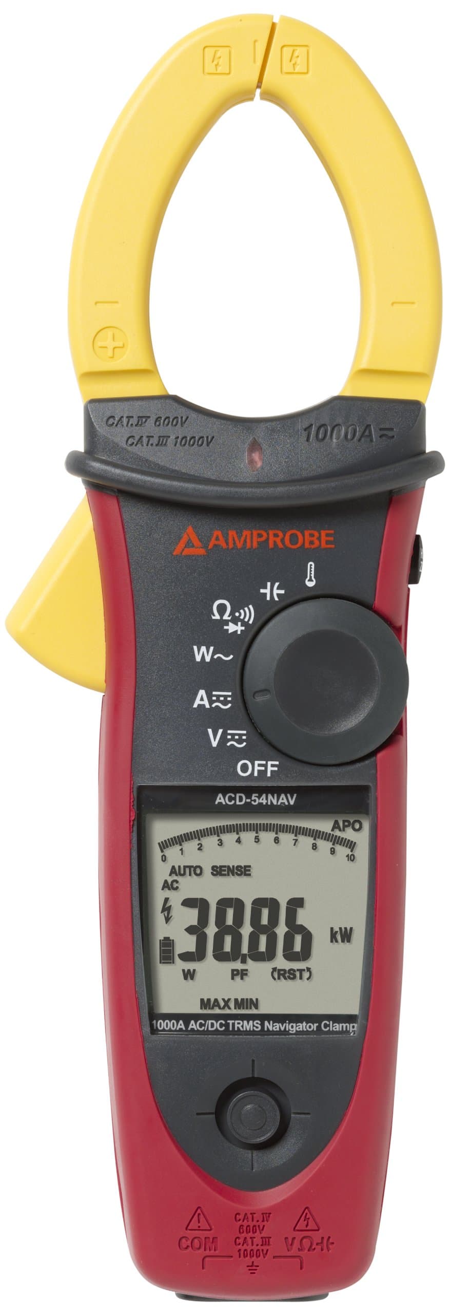Amprobe ACDC-54NAV Pinza amperimétrica AC/DC 1000 A Power Quality Navigator 3729989
