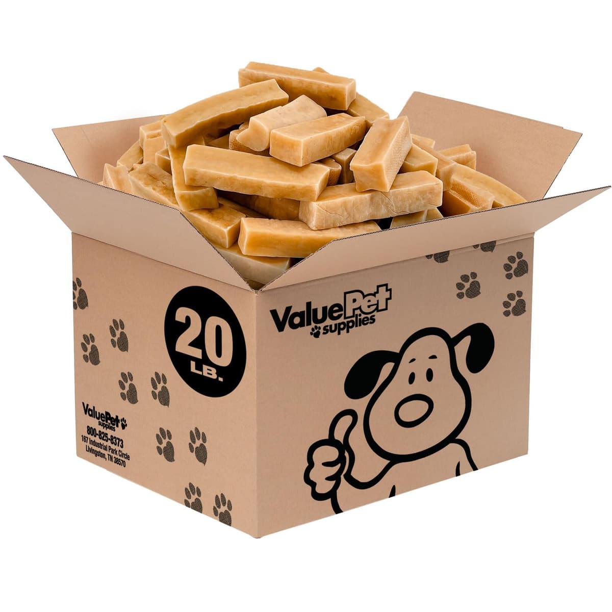 ValueBull Himalayan Yak Cheese Dog Chews, Pequeño, Paquete a Granel de 20 lb - Duraderos para Masticadores Agresivos, 100% Natural, Saludables y Seguros, Masticables de Leche de Yak de Nepal de Bajo Olor VBYAK-CHS-SM-1LB