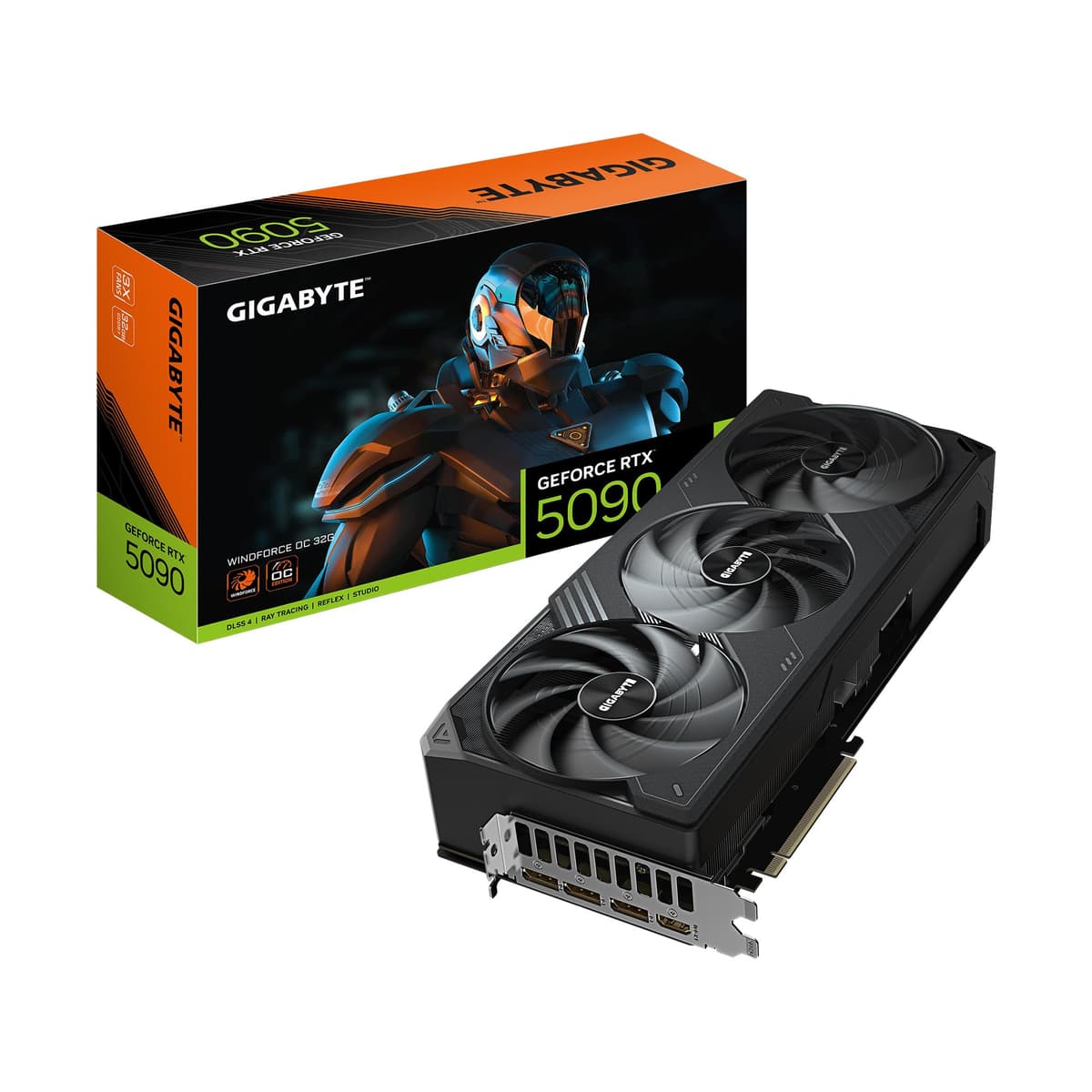 GIGABYTE GeForce RTX 5090 WINDFORCE OC 32G - Tarjeta de video GV-N5090WF3OC-32GD