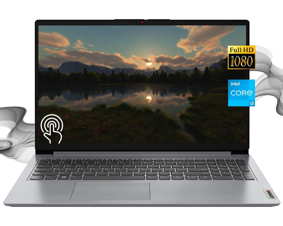 Laptop Lenovo, 15.6" FHD pantalla táctil Ideapad, Intel Core i3-1215U, 16GB RAM, 1TB SSD, cámara web, Bluetooth, Wi-Fi, Windows 11 Pro, cable RK, carga rápida, para universidad y escuela 82QD00DHUS
