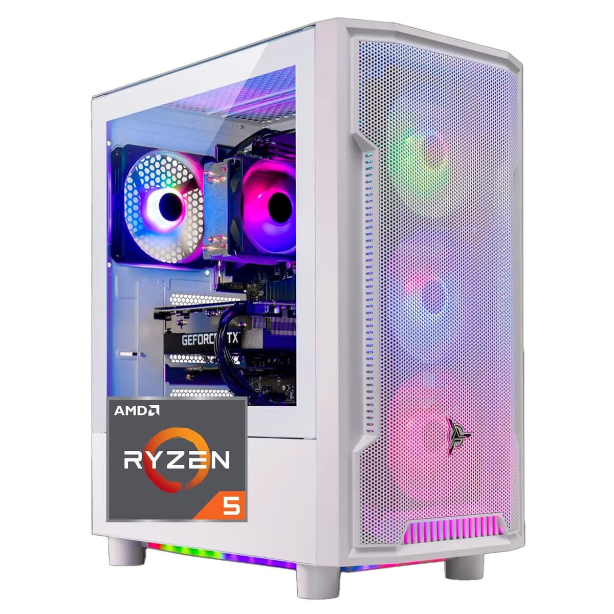 Skytech Archangel PC Gamer de Escritorio, Ryzen 5 5500 3.6 GHz (4.2 GHz Turbo), NVIDIA RTX 3050 (6GB) GDDR6, SSD 1TB, 16GB RAM DDR4 3200, PSU 650W Gold, Wi-Fi, Windows 11 Home ST-ARCH4-1346-W-AM