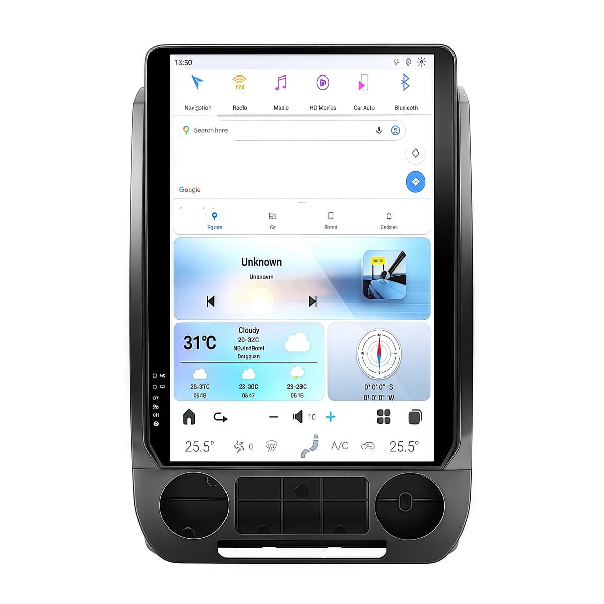 SNATEEN Radio Android 14.4" 8GB+128GB para Ford F150 2015-2021 estilo Tesla con GPS y pantalla HD F150-SYNC 3