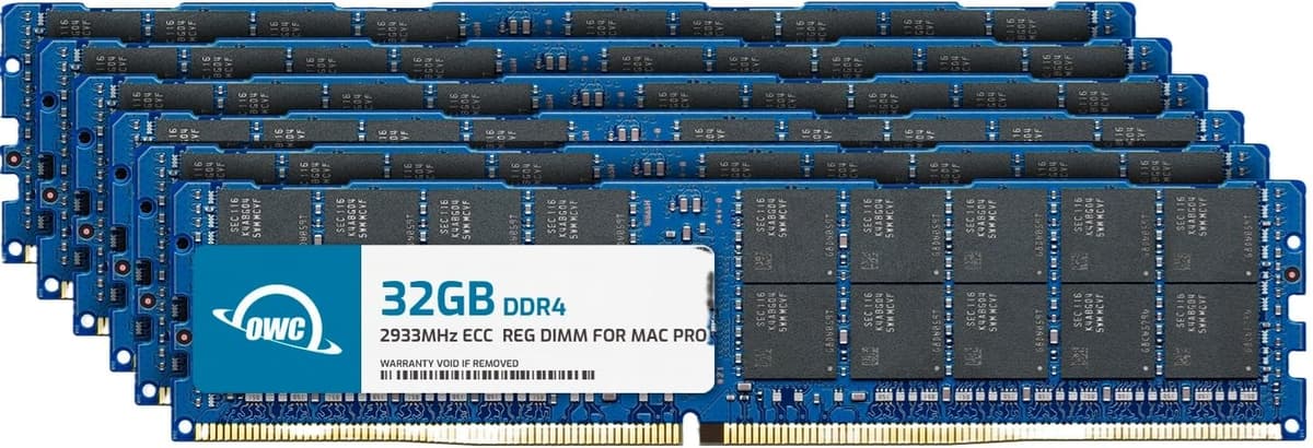 OWC 192GB (6x32GB) DDR4 ECC Registered 2933MHz para Mac Pro 2019 (OWC2933R3M192)