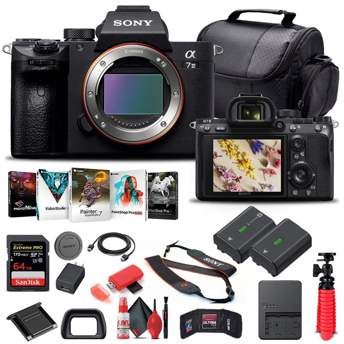 Sony Alpha a7 III Mirrorless Digital Camera (Solo cuerpo) (ILCE7M3/B) + accesorios (Renewed) ILCE7M3/B_EDI_1