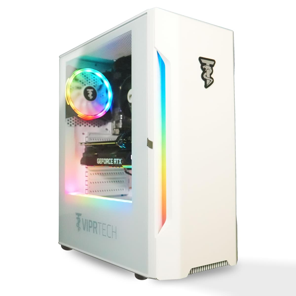 ViprTech Rebel 1.0 PC Gaming - AMD Ryzen 5 3600 (Turbo 4.2 GHz), GTX 1660 Super 6GB, 16GB DDR4 3200, SSD NVMe 512GB, Wi-Fi, RGB, Windows 11 Pro, Torre de Escritorio, Blanco R5-1660-16G-512G-W