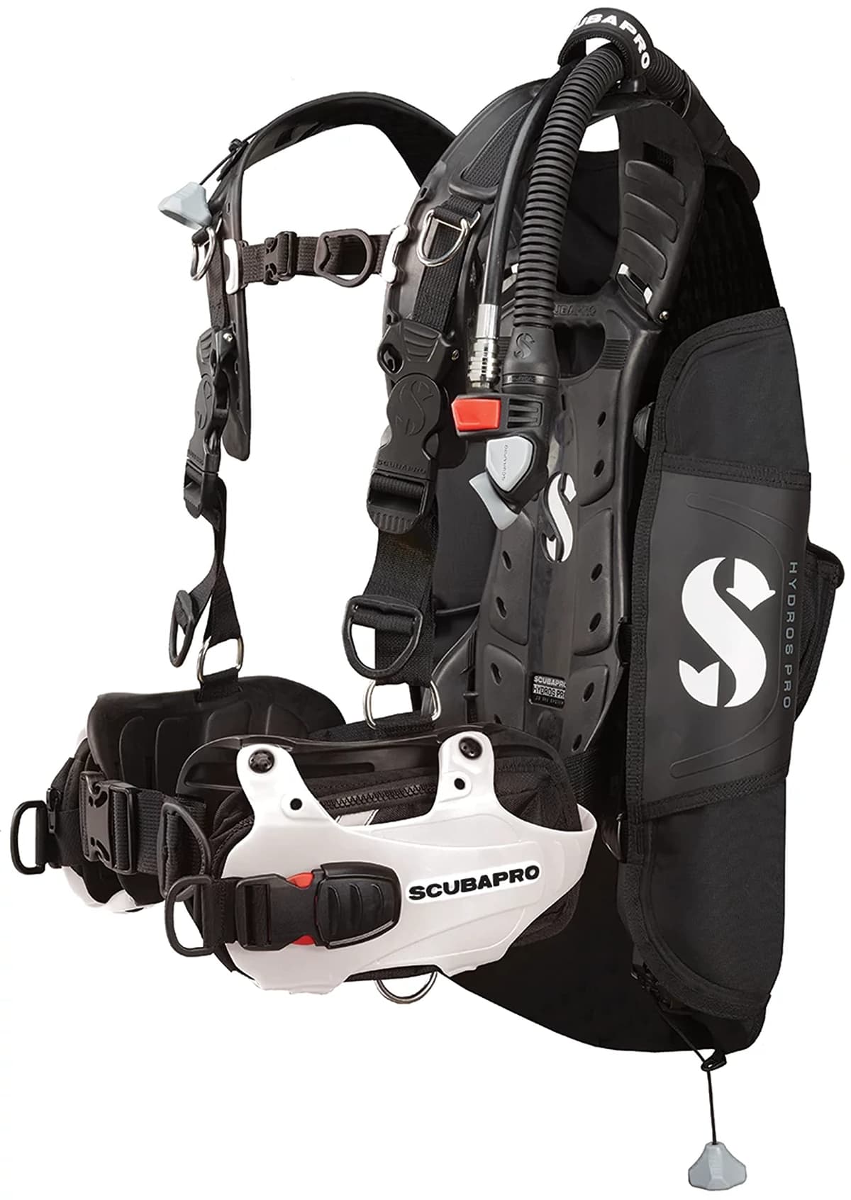 Scubapro Hydros Pro BCD para hombre con Air2 5ª gen., Blanco S SPRO-21.730.240-WHITE