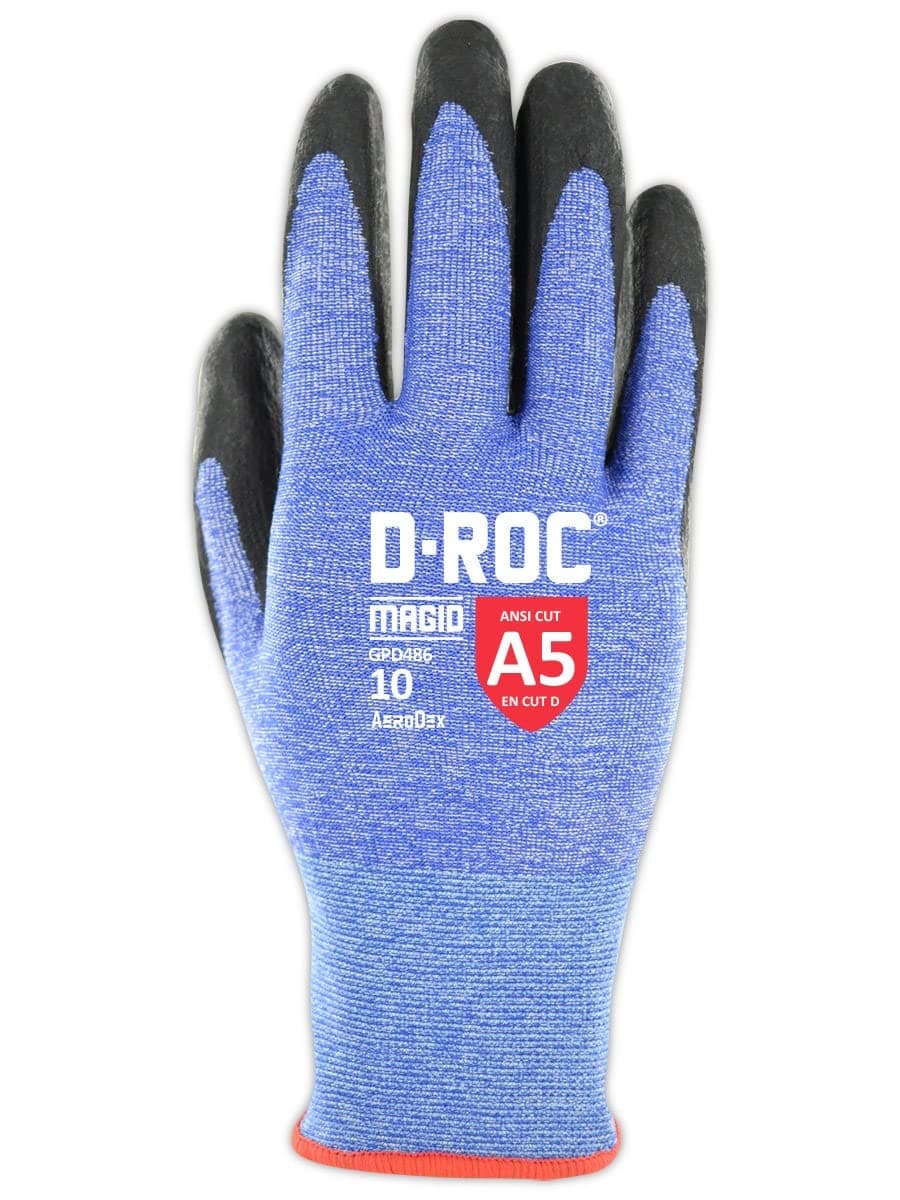 MAGID D-ROC AeroDex Guantes de Trabajo Nitrilo Espuma, 72 Pares, Talla 8/M GPD4868-72