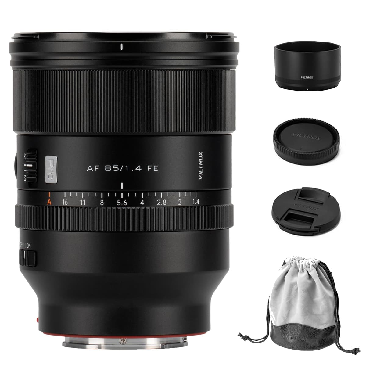 VILTROX 85 mm F1.4 Pro FE, lente de cámara con autoenfoque 85 mm f/1.4 para fotograma completo, montura Sony E, compatible con cámaras mirrorless a7 a7II a7III a7R a7RII a7RIII a7RIV a7S a7SII a9 a7C FV-Viltrox AF 16mm f/1.8 FE