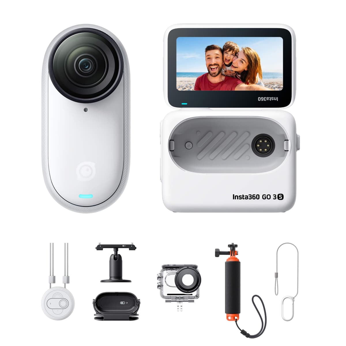Insta360 GO 3S Water Sports Bundle 128GB - Cámara 4K Compacta con Action Pod CINSAATA-WS-128