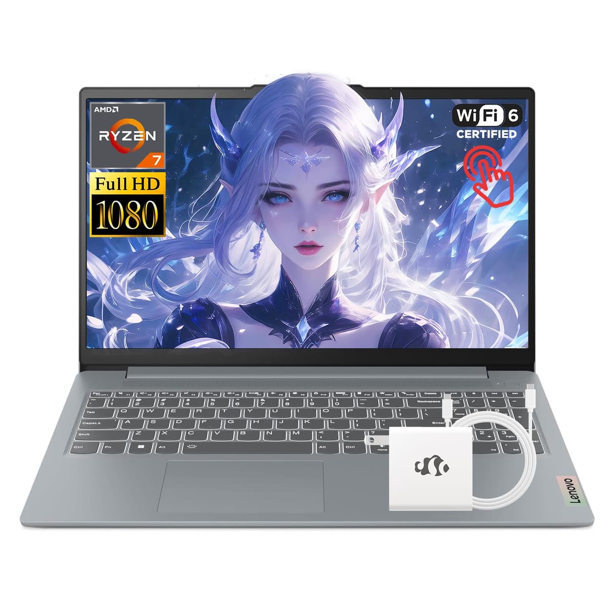 Lenovo IdeaPad Slim 3 15.6" Pantalla Táctil FHD, 16GB RAM 1TB SSD, AMD Ryzen 7 5825U (8 núcleos hasta 4.50 GHz), Laptop para Negocios, Hogar y Juegos con Webcam de Privacidad, Teclado Numérico, Wi-Fi 6, Windows 11
