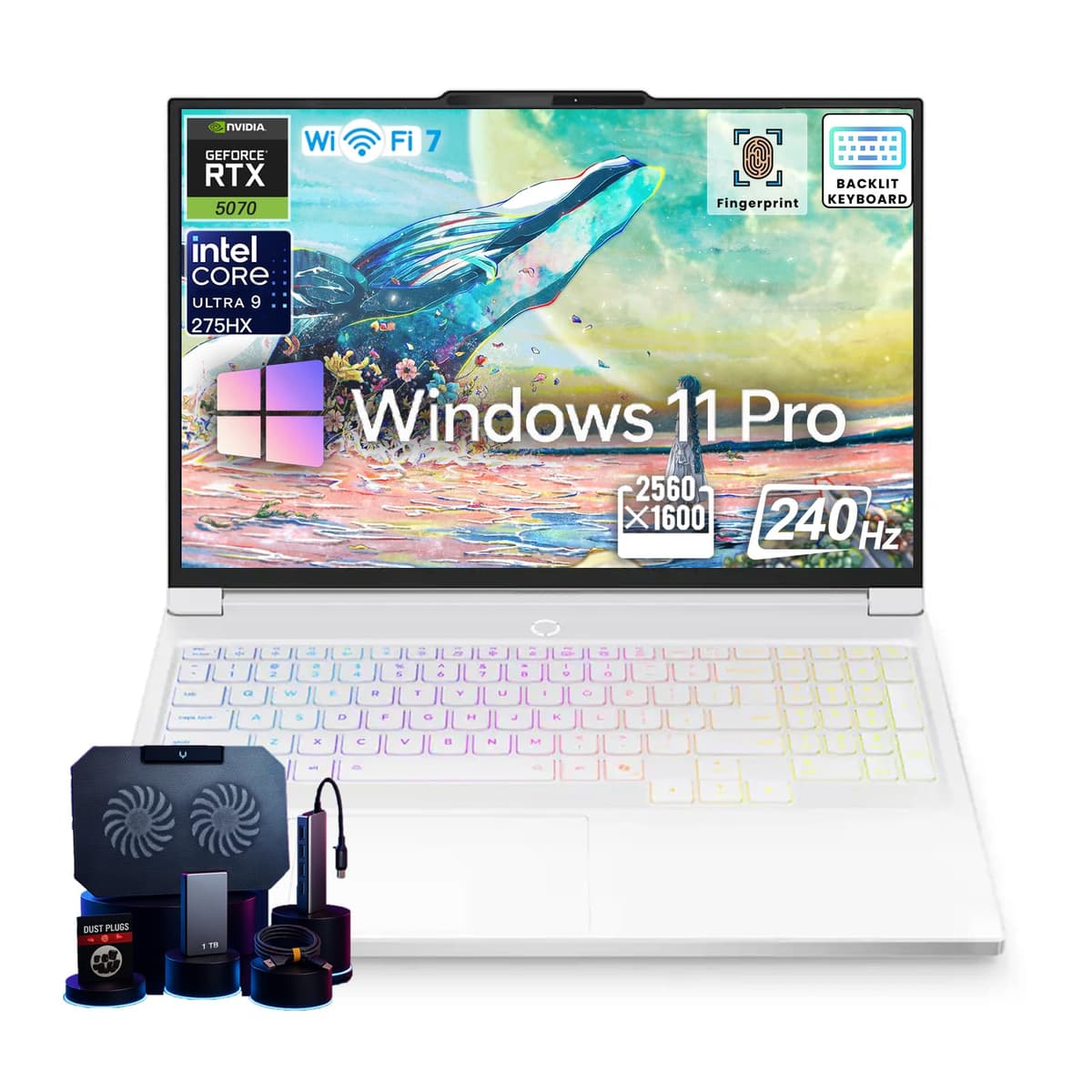 Lenovo Legion 7i Laptop para Gaming | GeForce RTX 5070 Dedicada | Pantalla 16’’ 2.5K | Intel 24-Core U9-275HX | Teclado Retroiluminado | Reconocimiento Facial | Windows 11 Pro | Accesorios | Wi-Fi 7 | 32 GB DDR5 + 2 TB SSD
