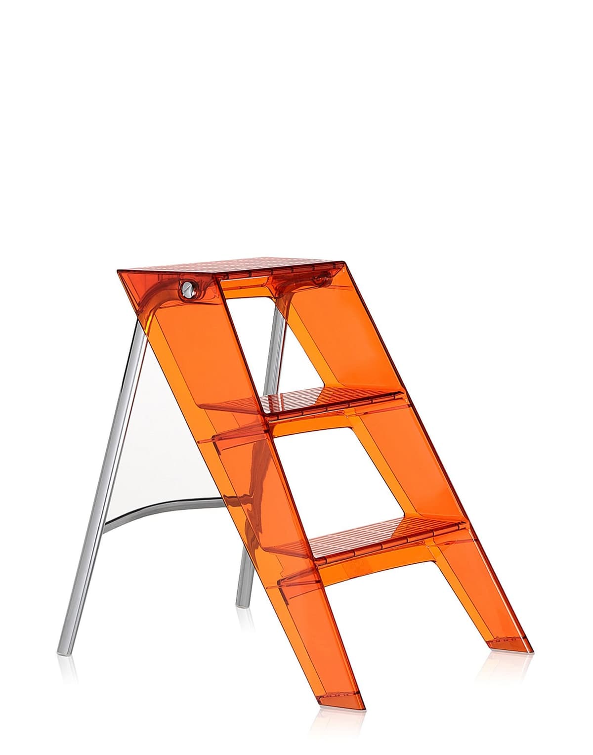 Escalera plegable Kartell 7030/71 color naranja-rojo transparente