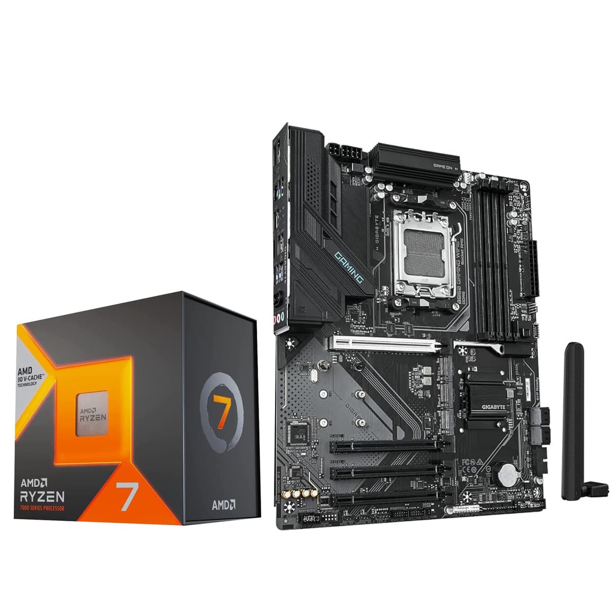 INLAND Micro Center Procesador AMD Ryzen 7 7800X3D con placa madre Gigabyte B850 Gaming WIFI6 (ATX, DDR5,3x M.2, PCIe 5.0, USB-C, WIFI6) 7800X3DGGB850GAMWF6