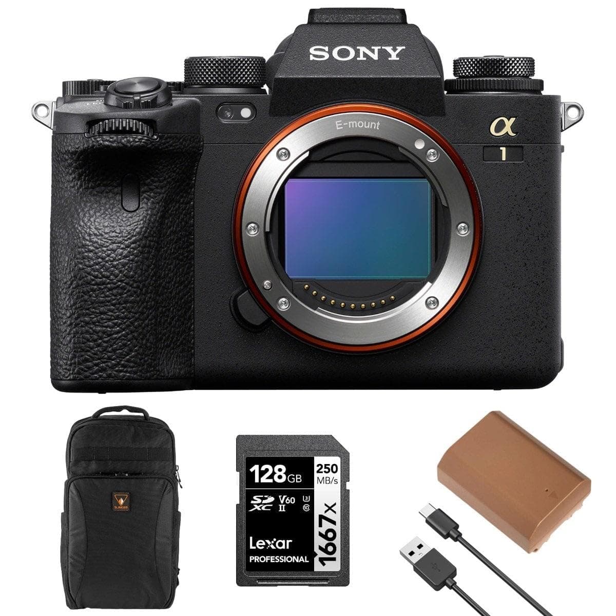Sony Alpha 1 Cuerpo Mirrorless Full Frame - Bundle con Mochila, 128GB SD y Batería Extra ILCE-1/B AK