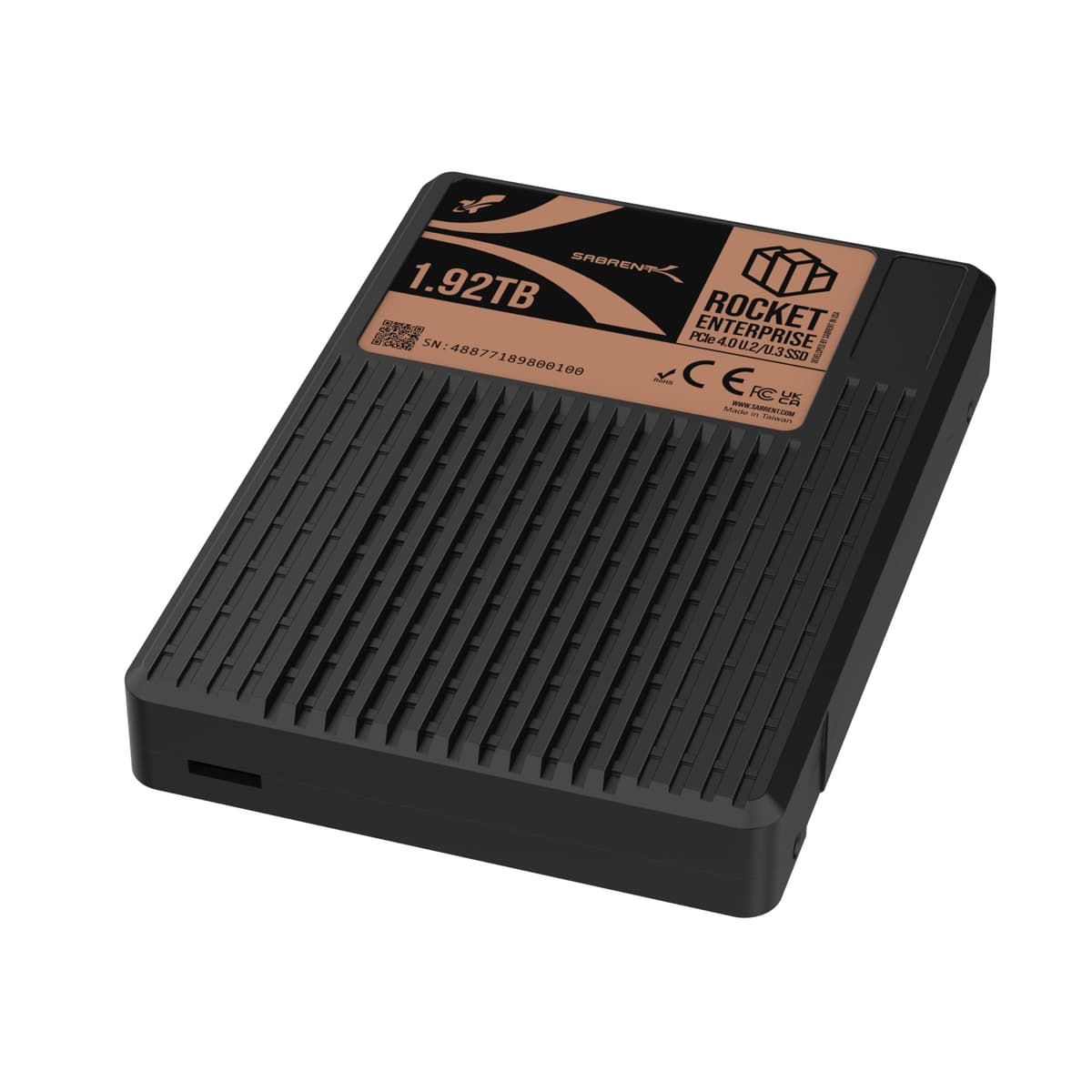 SABRENT Rocket Enterprise PCIe 4.0 U.2 NVMe 1, 92TB SSD, Unidad de Servidor de Alta Durabilidad con Protección ante Pérdida de Energía, Hasta 7.000 MB/s, 1 DWPD, Protección E2E, NVMe-MI, 2,5M MTBF (SB-P4U2-1920)
