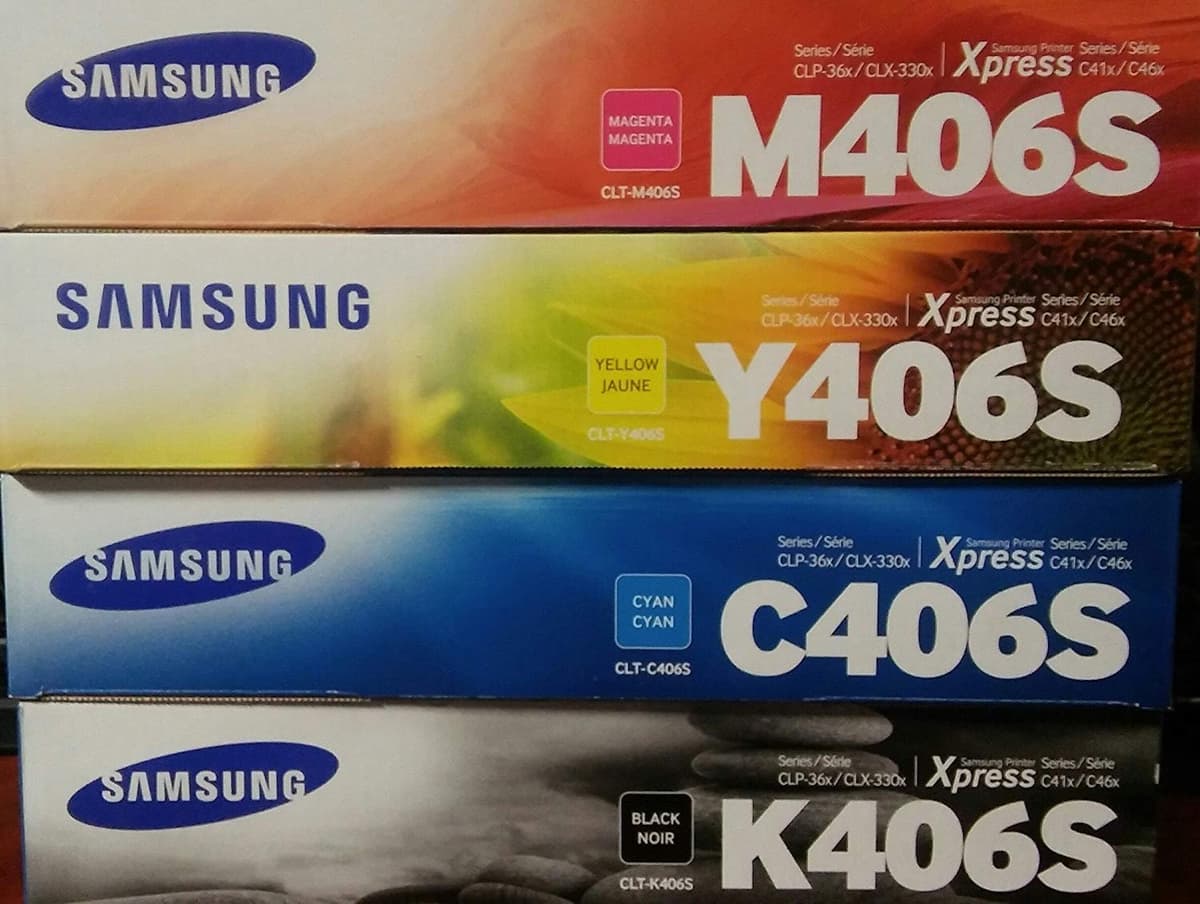 Set de Toner Original Samsung 406 (K406S, C406S, M406S, Y406S) CLT-K406S/CLT-C406S/CLT-M406S/CLT-Y406S