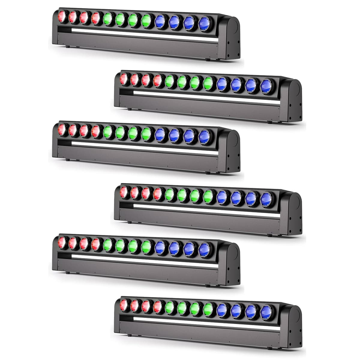 Warmdance ZQ06141 - Barra LED DJ 120W RGBW 4in1, DMX 7/11/55CH (6 piezas) ZQ06141USX6