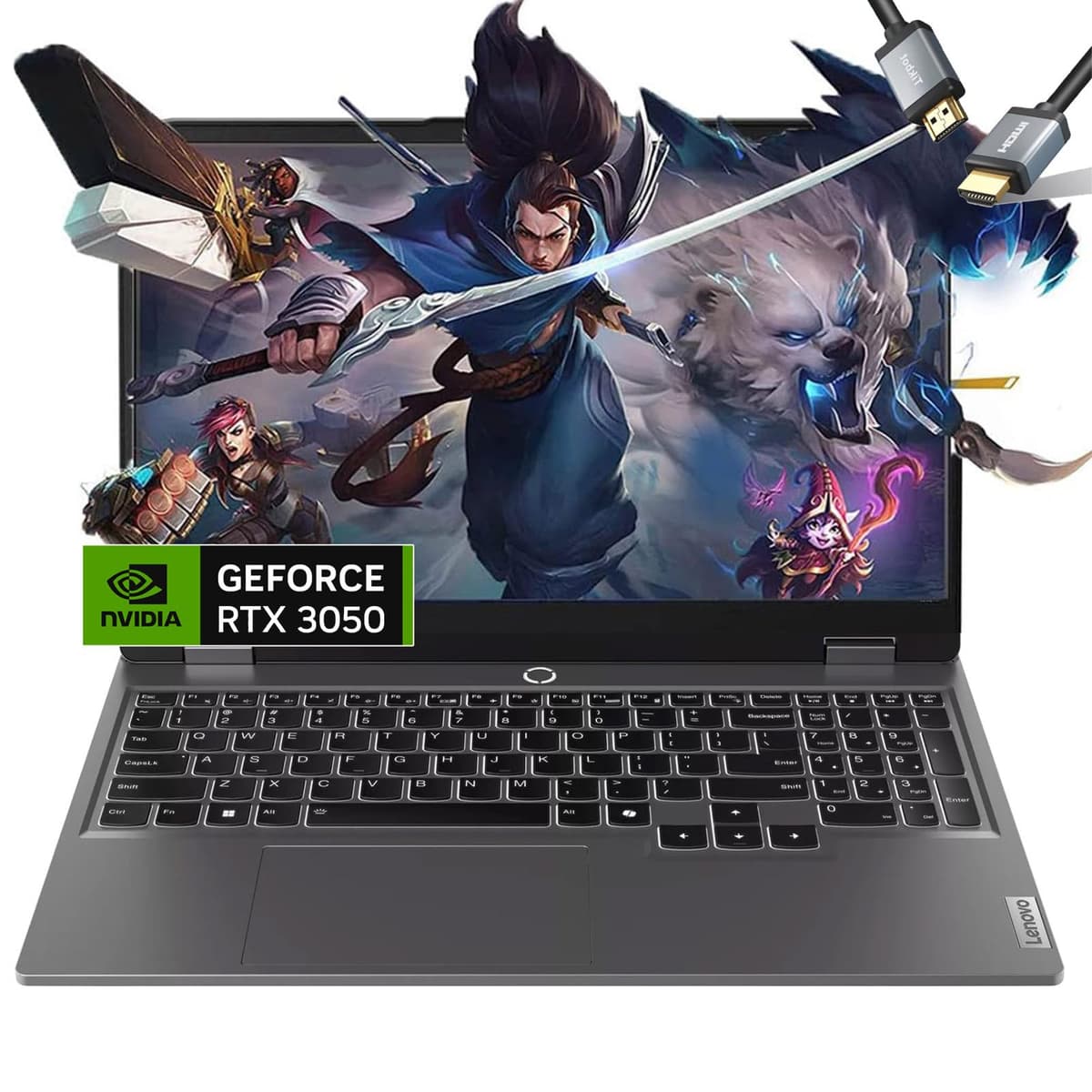Lenovo LOQ 15 Gaming Laptop - Intel Core i5-12450HX, RTX 3050, 15.6" FHD 144Hz, 32GB DDR5, 1TB PCIe SSD, Windows 11