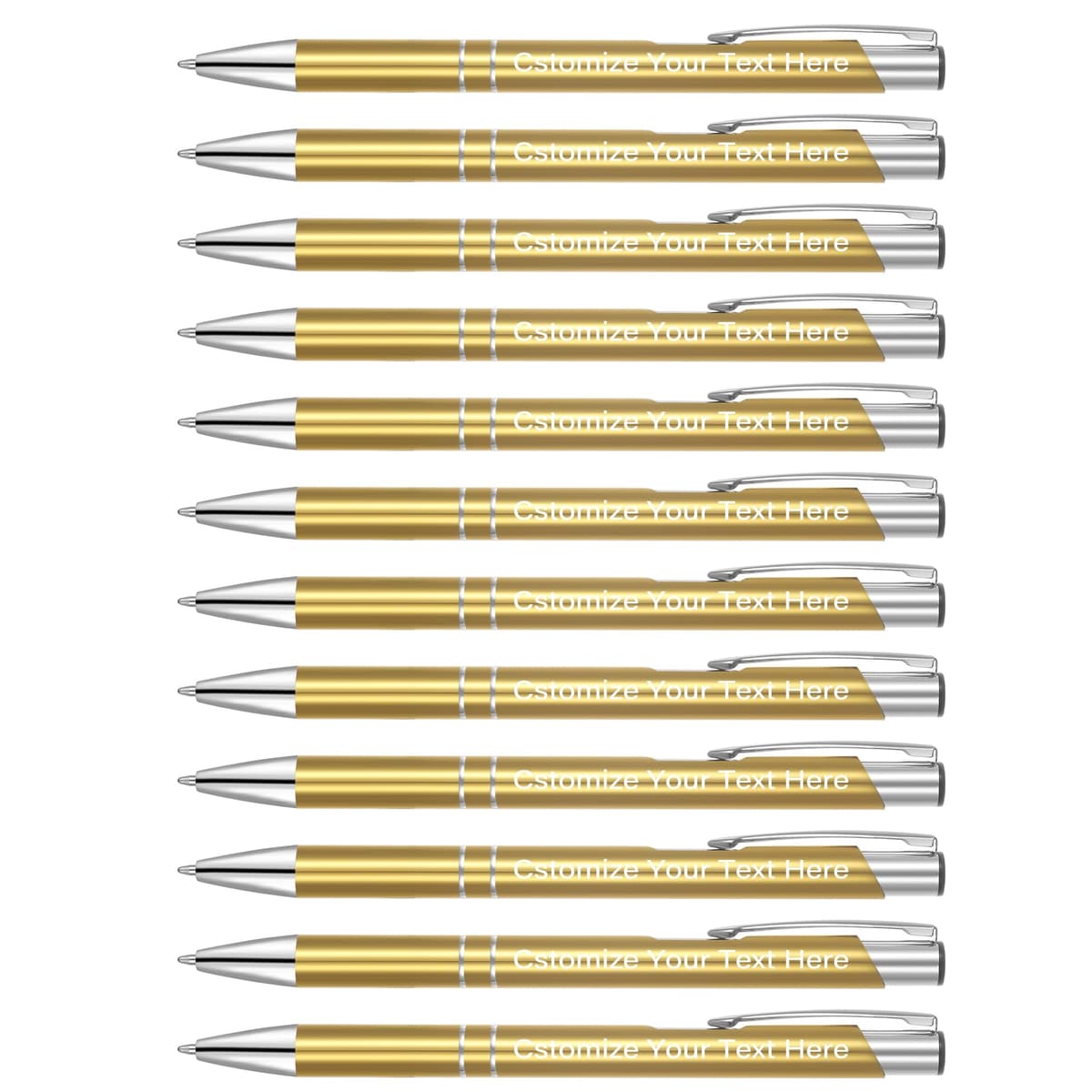Kingluu pack 400 bolígrafos personalizados con grabado gratis (amarillo claro) YZBDZ002