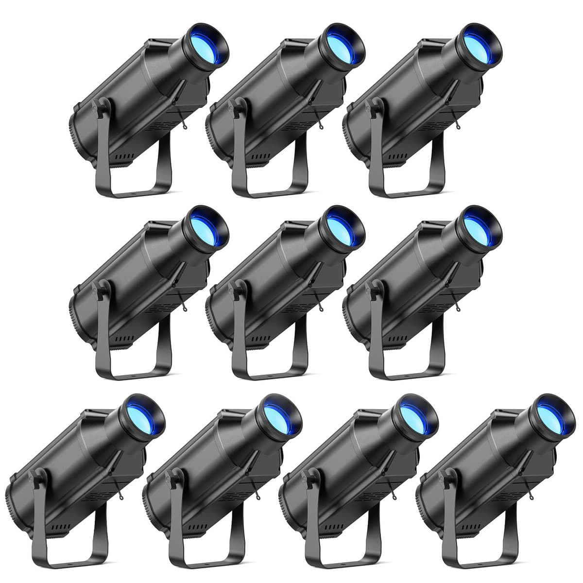 Fancybling LEKO Profile 100W RGB COB Spotlights, 10 Pack CYH-ZQ07053X10US-GYY