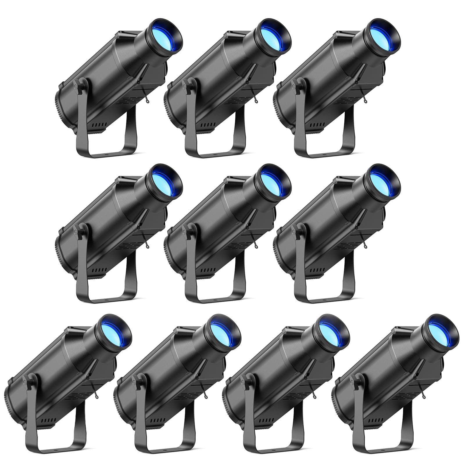 Fancybling LEKO Profile 100W RGB COB Spotlights, 10 Pack CYH-ZQ07053X10US-GYY