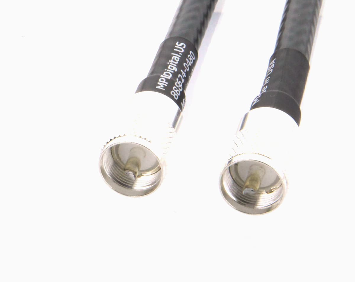MPD Digital I Cable Coaxial Times Microwave LMR400DB I Conector UHF PL259 Macho a UHF PL259 Macho I Baja Pérdida I Radio CB/Ham, Hotspot WiFi, Transmisores de Radio, Antena I 175 FT 2ID-J2G-J9X