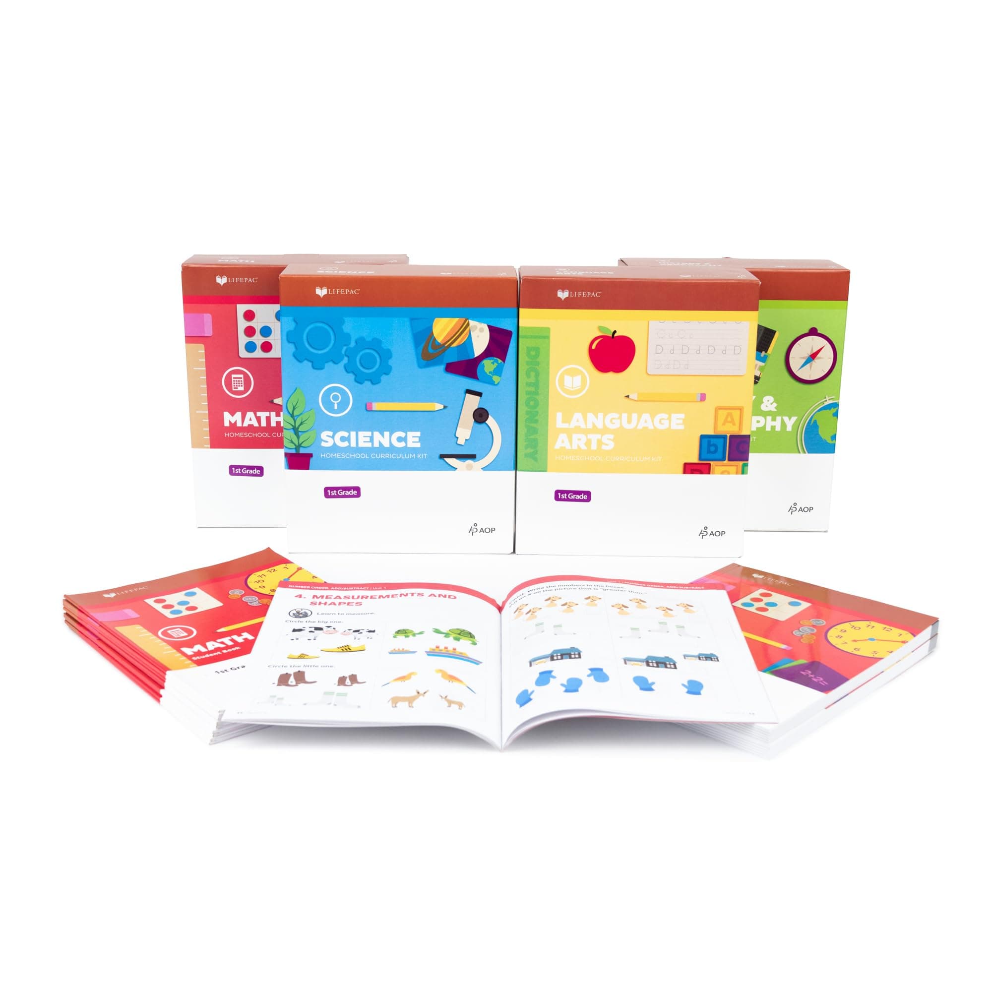 Set LIFEPAC 1er Grado - Matemáticas, Historia, Ciencias y Lenguaje