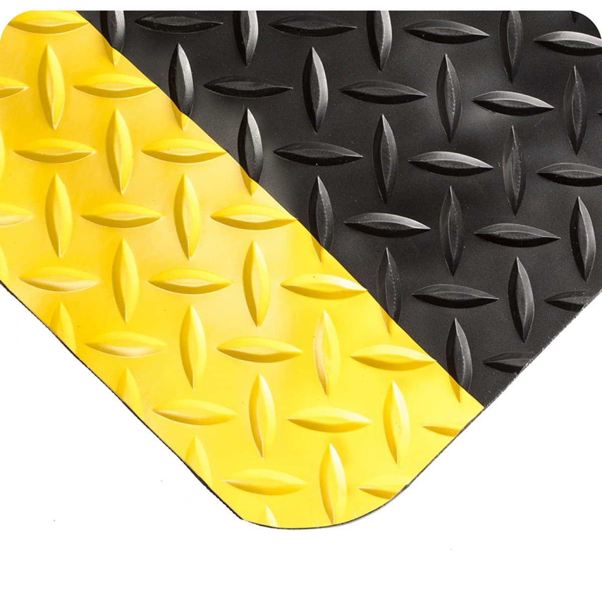 Wearwell SMART TileTop UltraSoft mat 14' x 2' x 1" negro con amarillo 497.1x2x14BYL