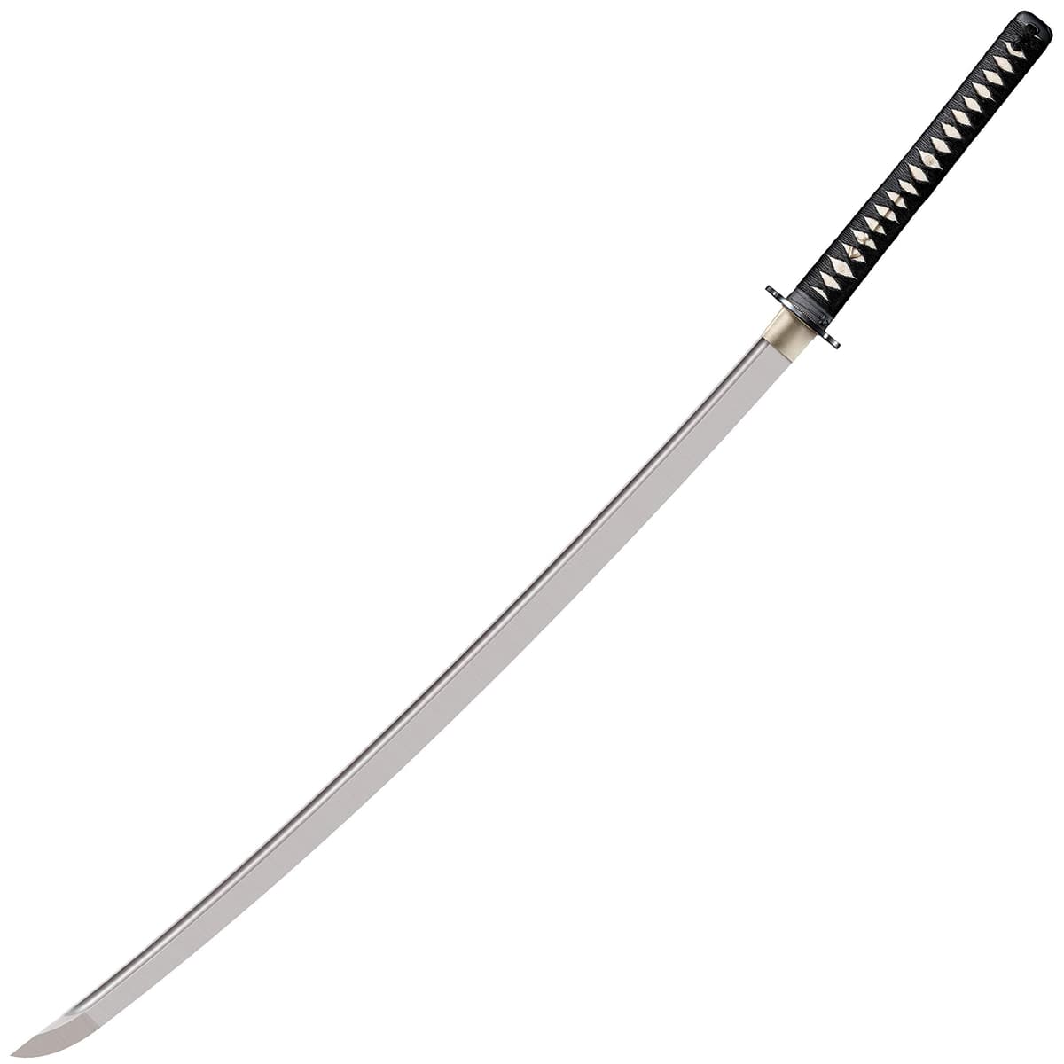 Cold Steel Warrior Series Katana Samurai Sword con empuñadura de piel de raya y saya de madera lacada negra 88BOK