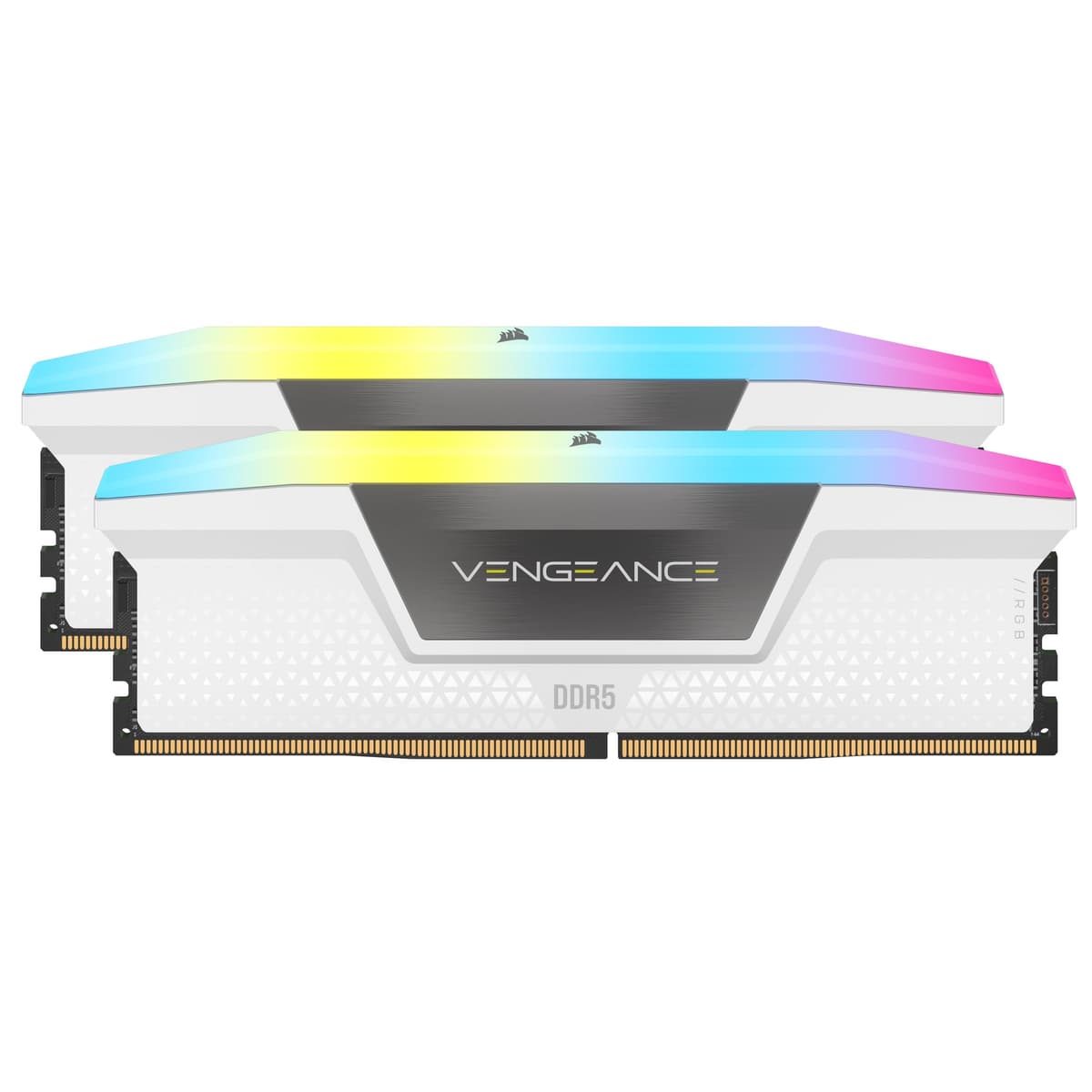 CORSAIR Vengeance RGB DDR5 RAM 32GB (2x16GB) 6000MHz CL30-36-36-76 1.4V AMD Expo y Intel XMP Memoria para PC de Escritorio - Blanco (CMH32GX5M2B6000Z30W)