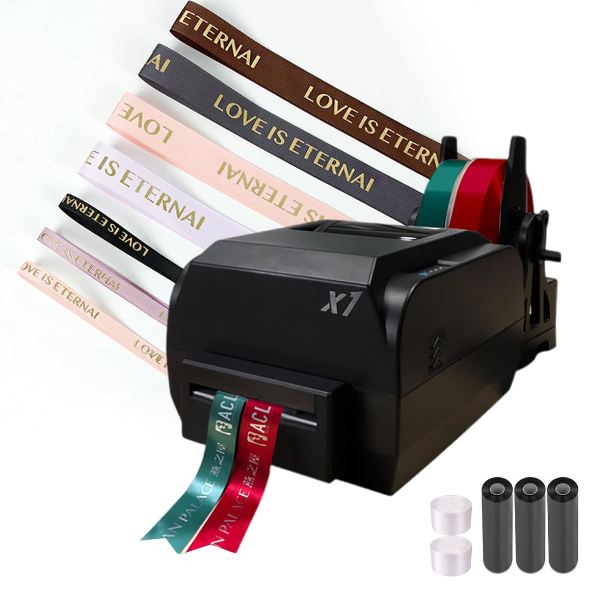 Satin Ribbon Printing Machine Impresora de cintas satinadas (doble fila) 200 DPI, 150mm/s, soporte 50+ idiomas Satin Ribbon Printing Machine 103