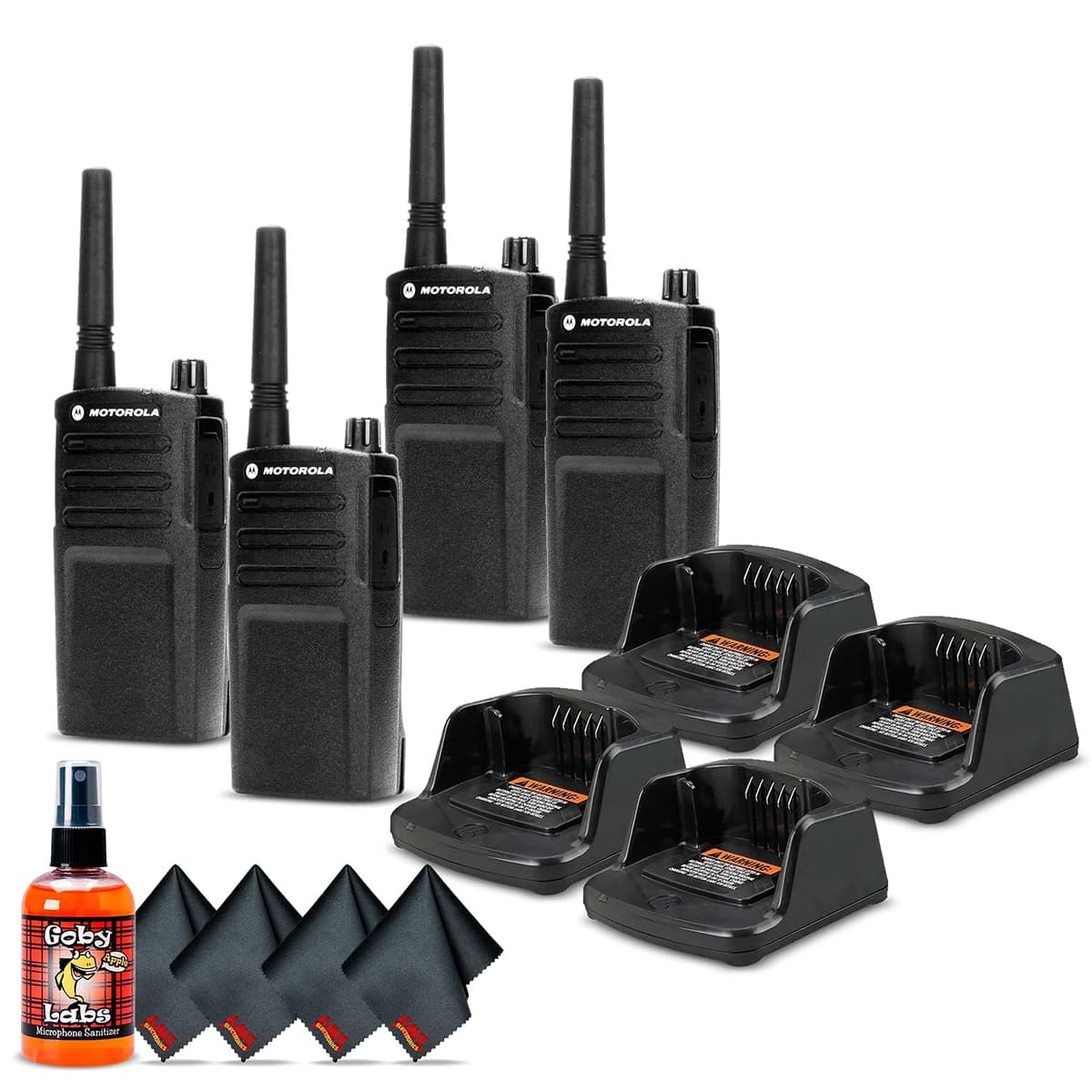 4 x Motorola RMU2040 Handy para Sitio (RMU2040) + Limpiador de Micrófono + 4 x Paño de Microfibra - Paquete de 4 unidades RMU2040_EDIV1_3