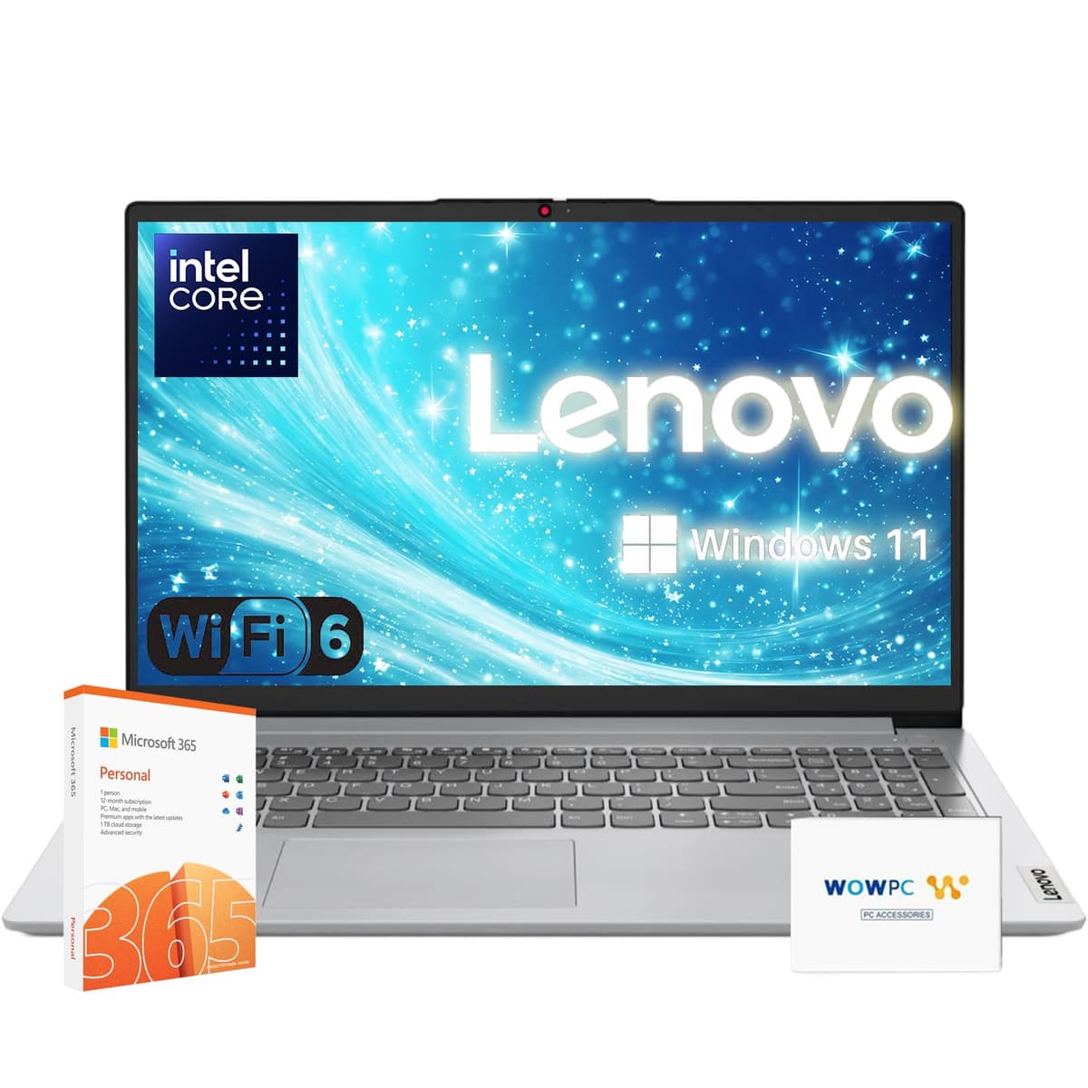 Laptop Lenovo Serie Premium IdeaPad | Modelo Más Reciente | 36 GB RAM | 2.1 TB SSD | 1 Año Office 365 con 1 TB Almacenamiento en la Nube | Intel Core | 15.6" | Teclado Numérico | WiFi 6 | Windows 11 | con USB de Recuperación WOWPC Business Laptop