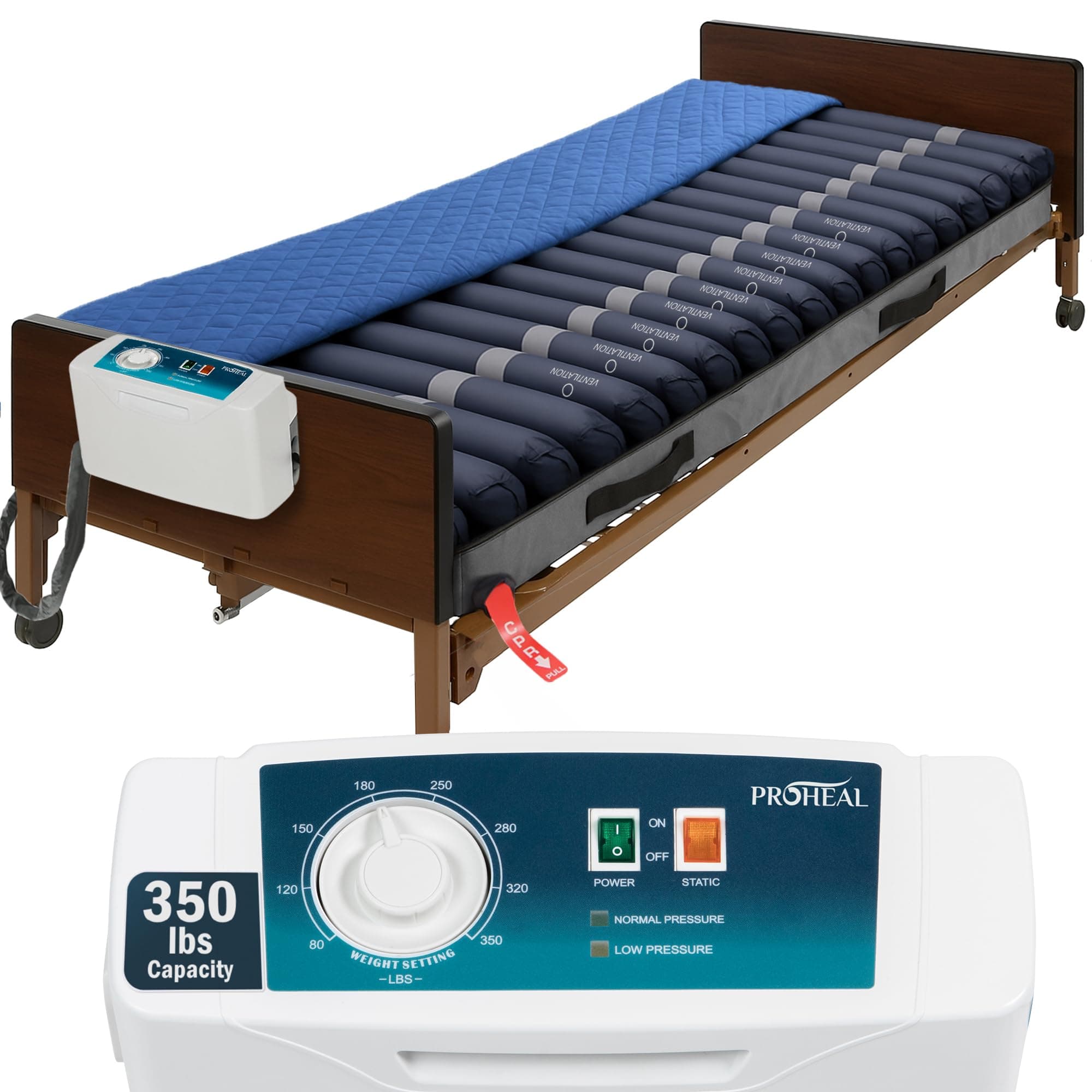 ProHeal Low Air Loss Alternating Pressure Mattress - Cell On Cell Base 36" x 80" x 8" PH-83600-DL1