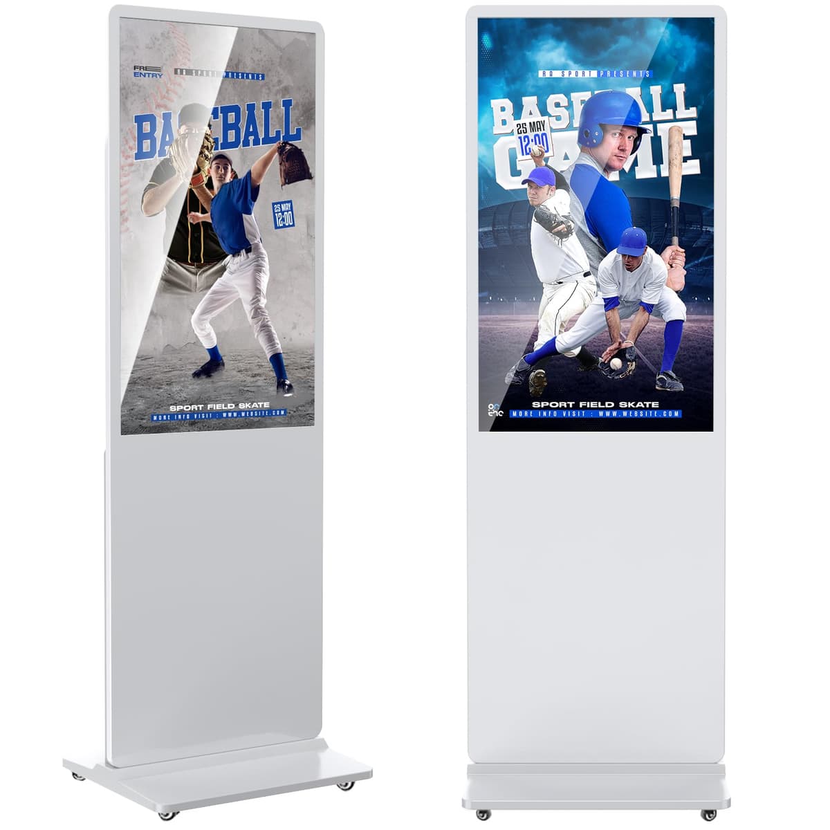 YCKJNB Kiosco digital de 43" para interiores con pantalla IPS, Android y conectividad WiFi/HDMI/USB QIXZOCV-43-B-HB