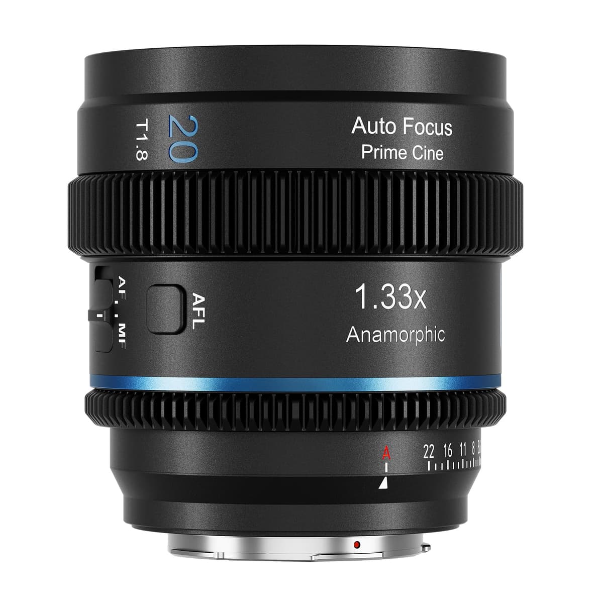 SIRUI 20mm T1.8 Anamórfico 1.33x para Montura E (Blue Flare) 20AF133X-EB-AM