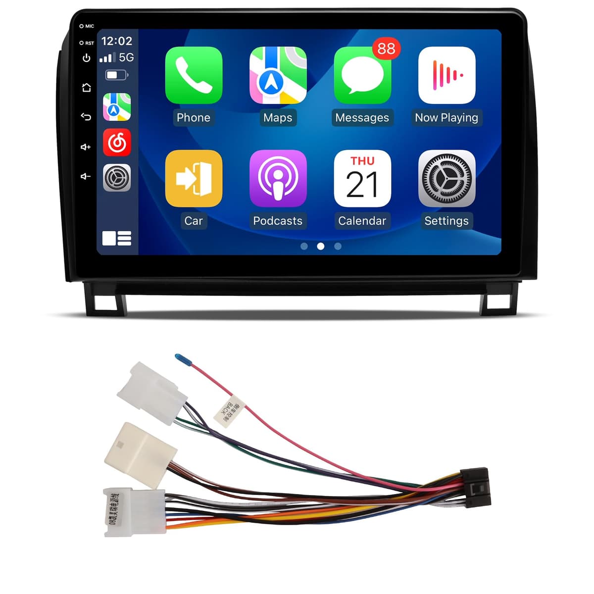 ViaBecs Android 13.0 6G 128G Radio con Apple CarPlay inalámbrico para Toyota Tundra 2007-2013 y Sequoia 2008-2018, pantalla táctil QLED de 10.2", Android Auto, Bluetooth 5.0, Wi-Fi 2.4GHz/5GHz, controles al volante, DSP 48-EQ XC004 for 07-13 Tundra | No JBL