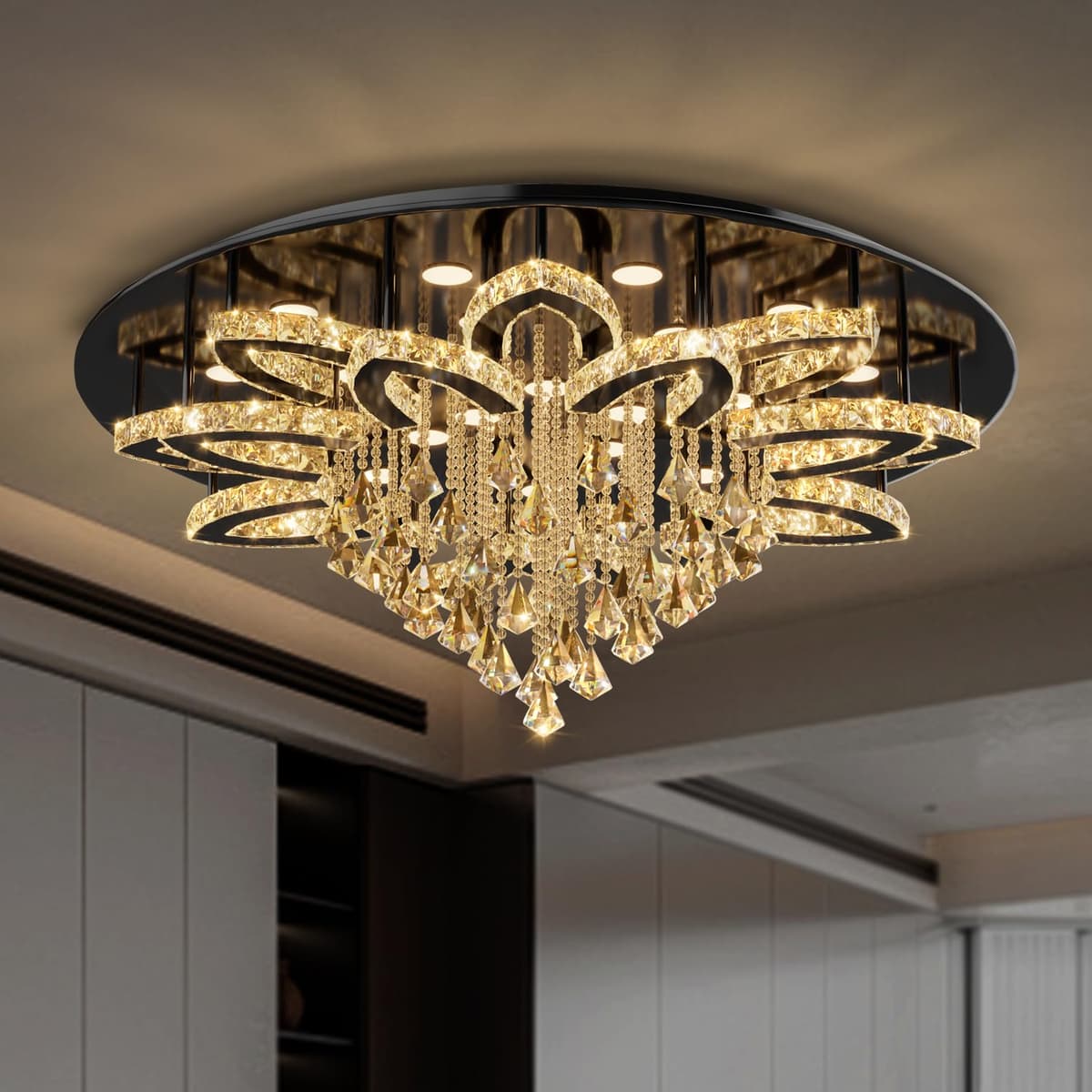 Lámpara de techo cristal moderna Flashing God W40 LED dimmable 40" CPD0300-100H