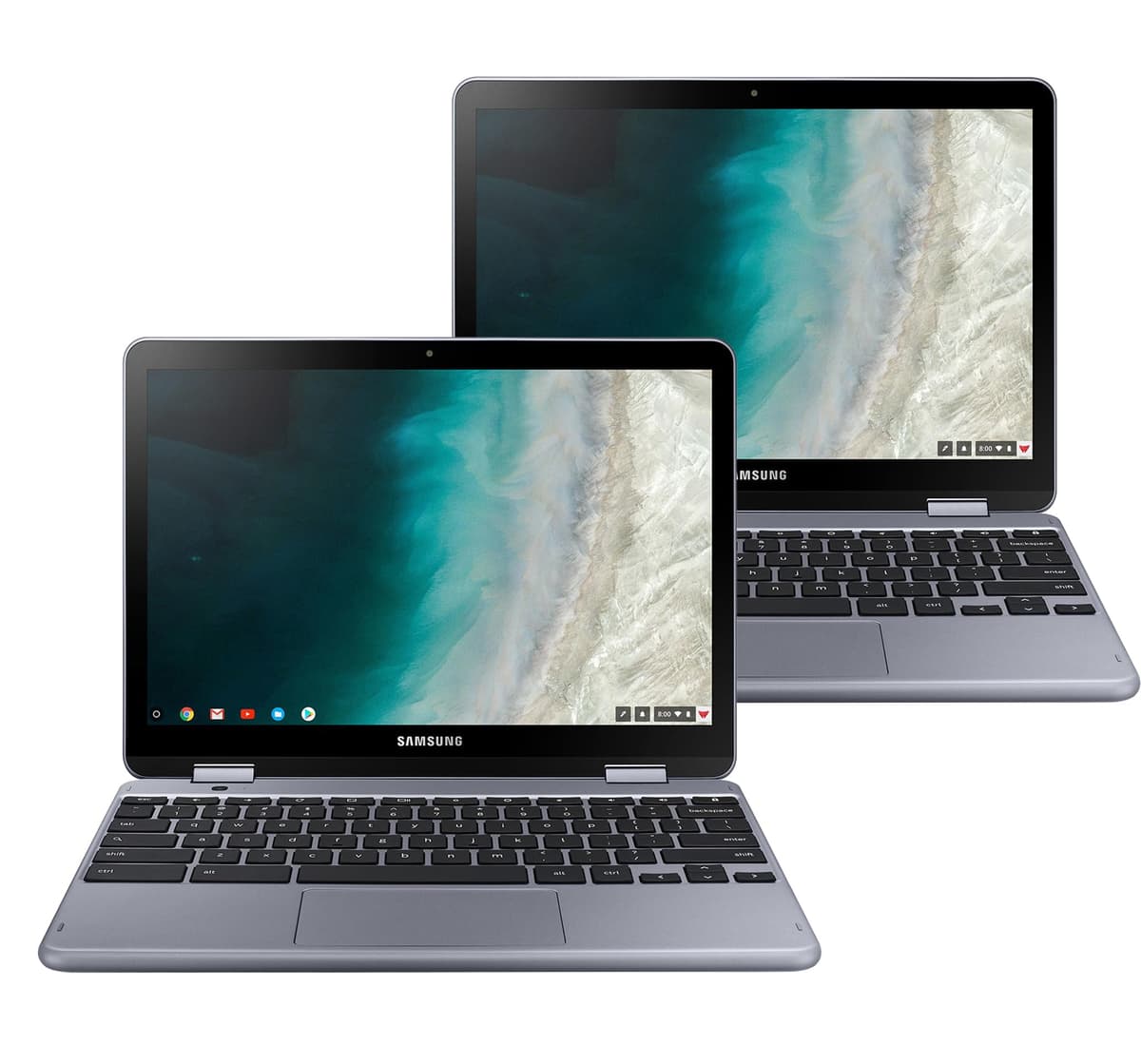 ME2 MichaelElectronics2 Samsung Chromebook Plus V2 Business 2 en 1 Laptop 12.2" Pantalla Táctil WUXGA (Intel Celeron 3965Y, 4GB LPDDR3, 64GB SSD, Lápiz Activo, WiFi 5, Webcam, Bluetooth 4.0, Chrome OS) (Paquete de 2) XE521QAB-M02US