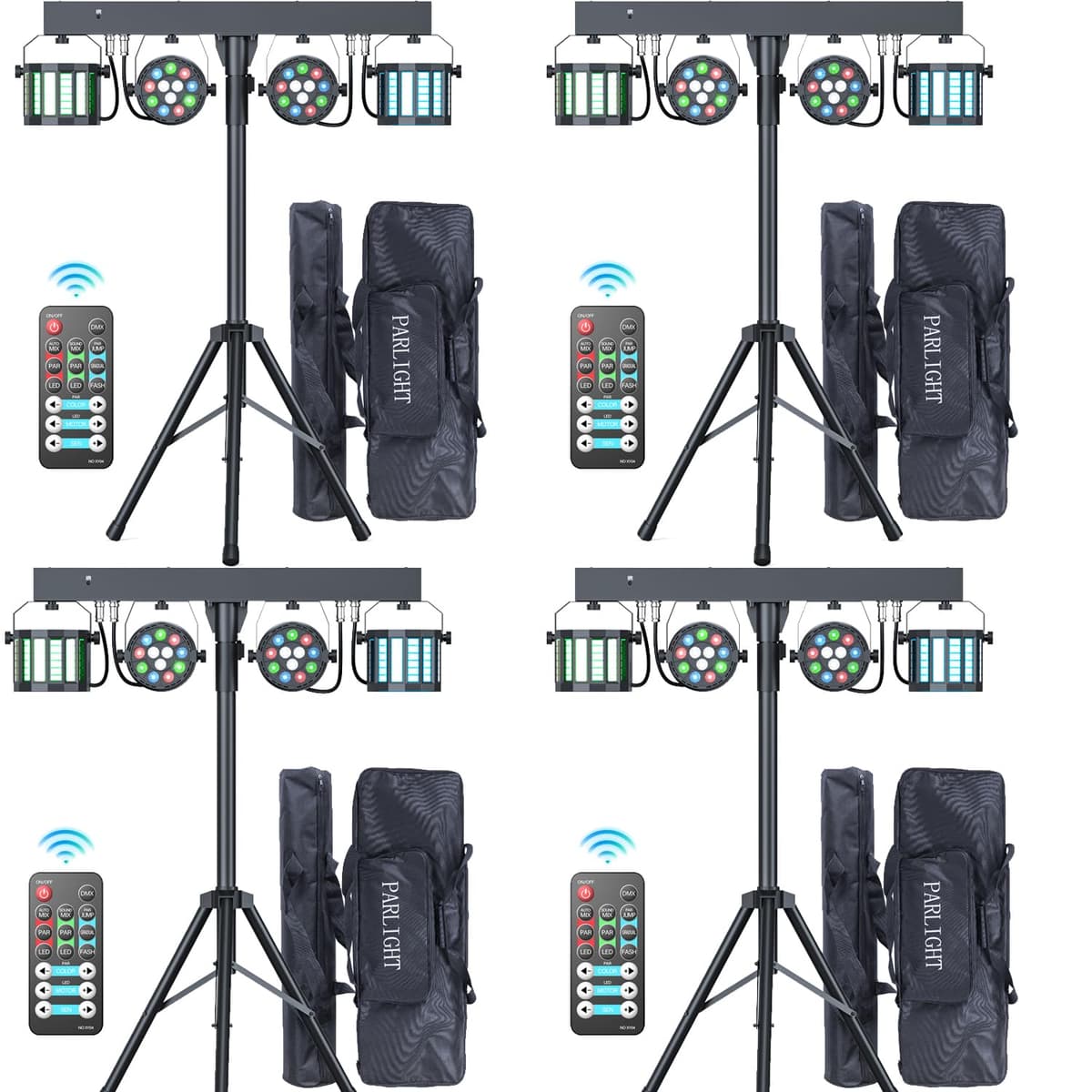 Sparklingtrack Kit de Iluminación DJ 5 en 1 con Soporte 1.8m, 4 Piezas y Bolsa de Transporte ZQ01447US