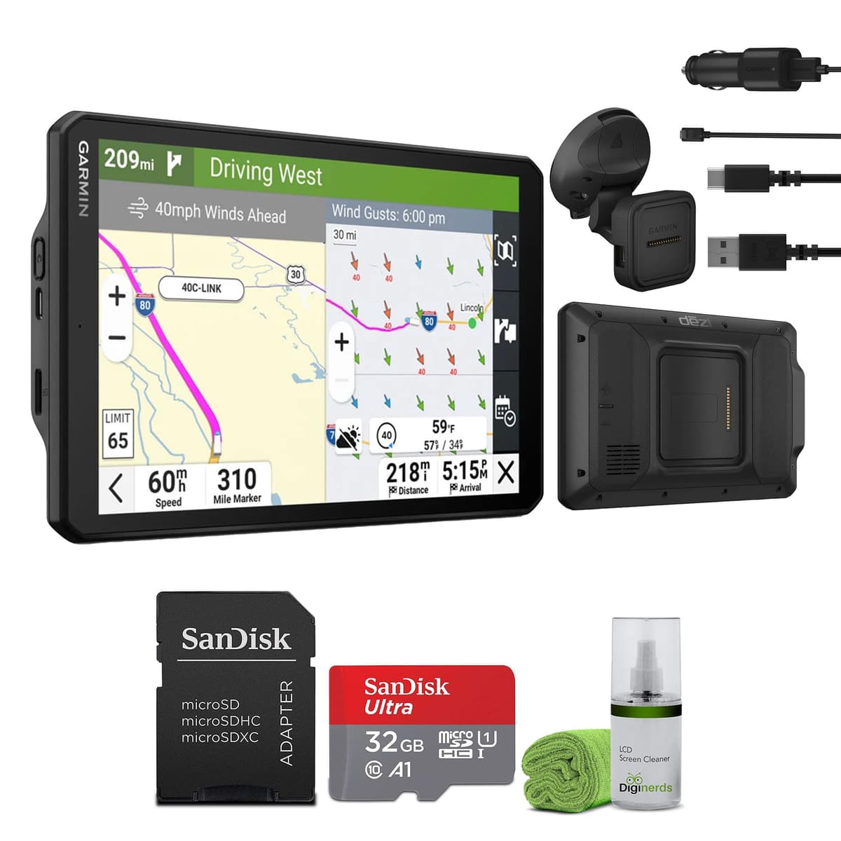 Garmin Dezl OTR820 GPS Truck Navigator 8" para Camiones (Bundle) 010-02925-00_AG2
