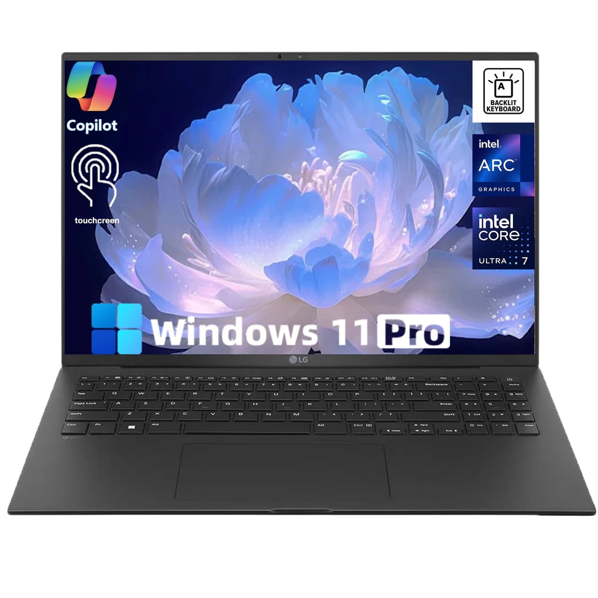 LG Gram 17.3" WQXGA táctil, Intel Ultra 7, Intel Arc, 32GB RAM, 2TB SSD, Windows 11 Pro