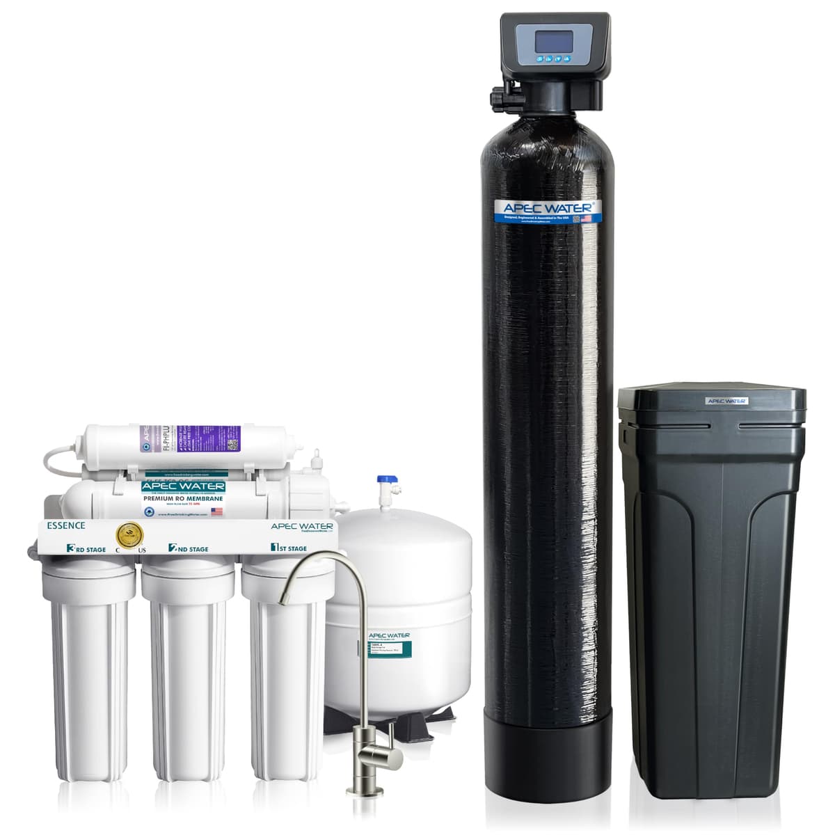 APEC WH-SOFTENER-30-FG Bundle RO + Suavizador 30K Grains con Válvula Digital