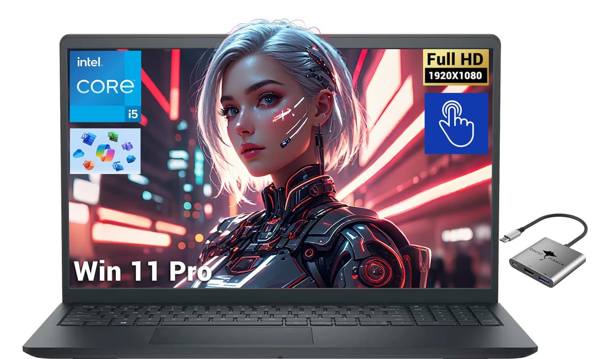 Dell Inspiron 15.6" Pantalla Táctil FHD, 16 GB RAM 1 TB SSD Intel i5-1334U de 10 núcleos (Mejor que i7-1250U), Computadora con Copilot AI Wi-Fi 6 Windows 11 Pro con Accesorio GM, para Empresas y Estudiantes Universitarios