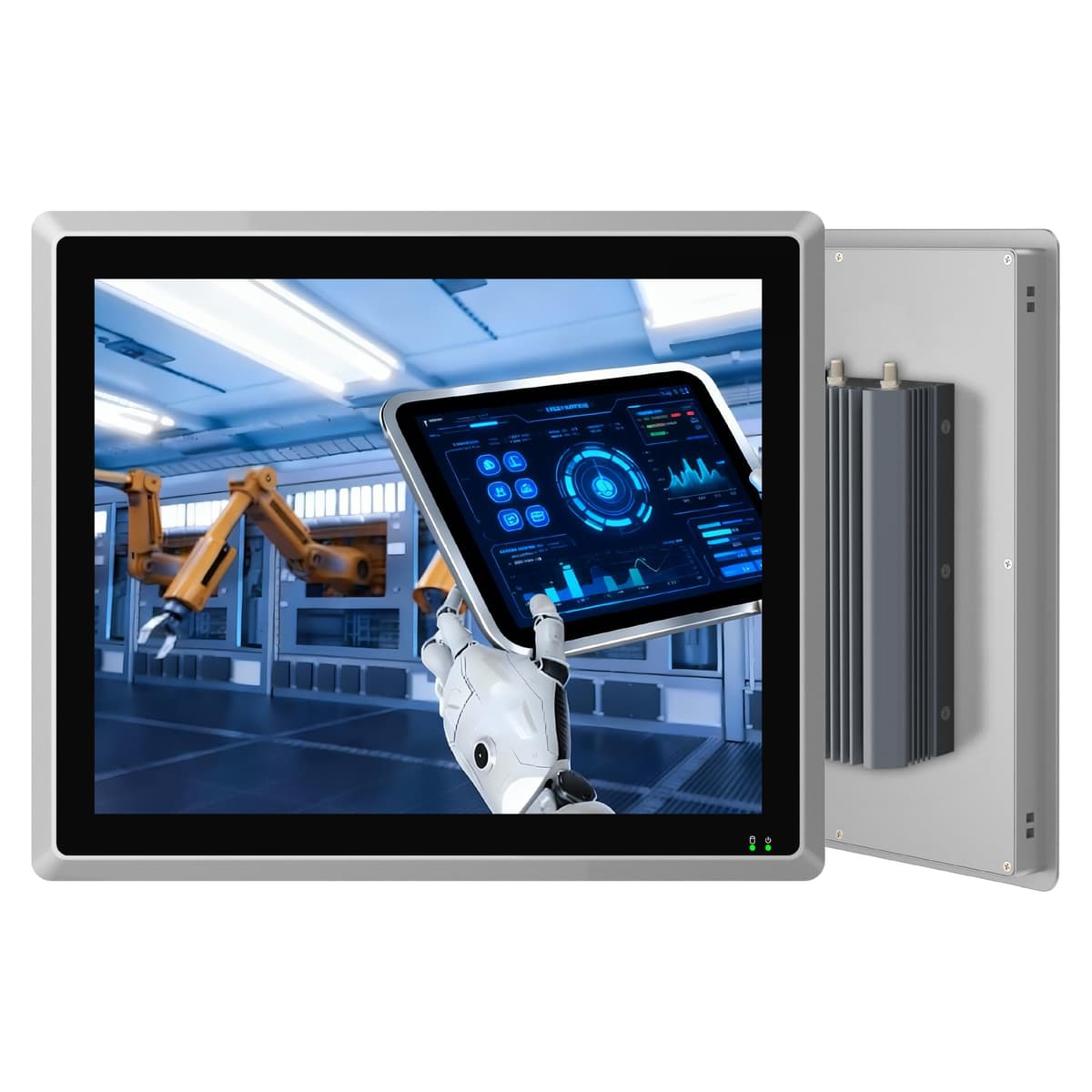 SunKol Panel PC Industrial Embebido 15" IP65 Fanless, Touch All-in-One, i5-7200U, 8GB RAM, 256GB SSD, Windows 10 Pro 15-Zoll-Industrie-Embedded-Panel-PC