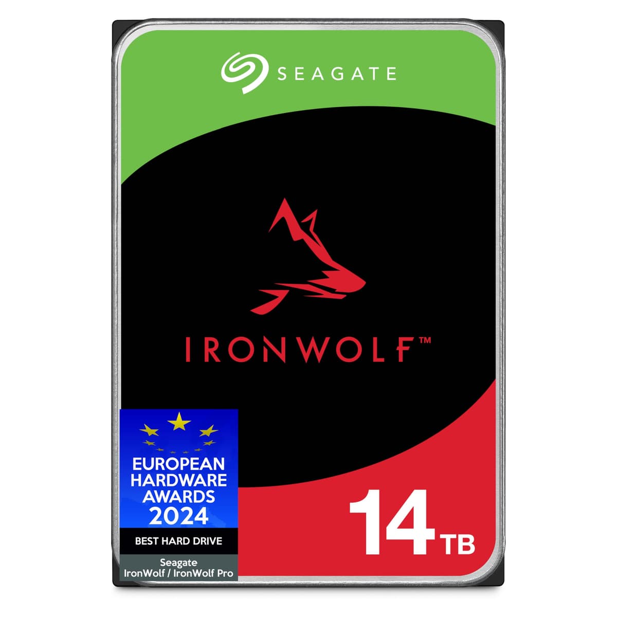 Seagate IronWolf Pro 14TB Disco Duro Interno NAS HDD - CMR 3.5 pulgadas SATA 6 Gb/s 256 MB Cache para RAID Almacenamiento en Red, Servicio de Recuperación de Datos - Empaque Frustration Free (ST14000NEZ008)