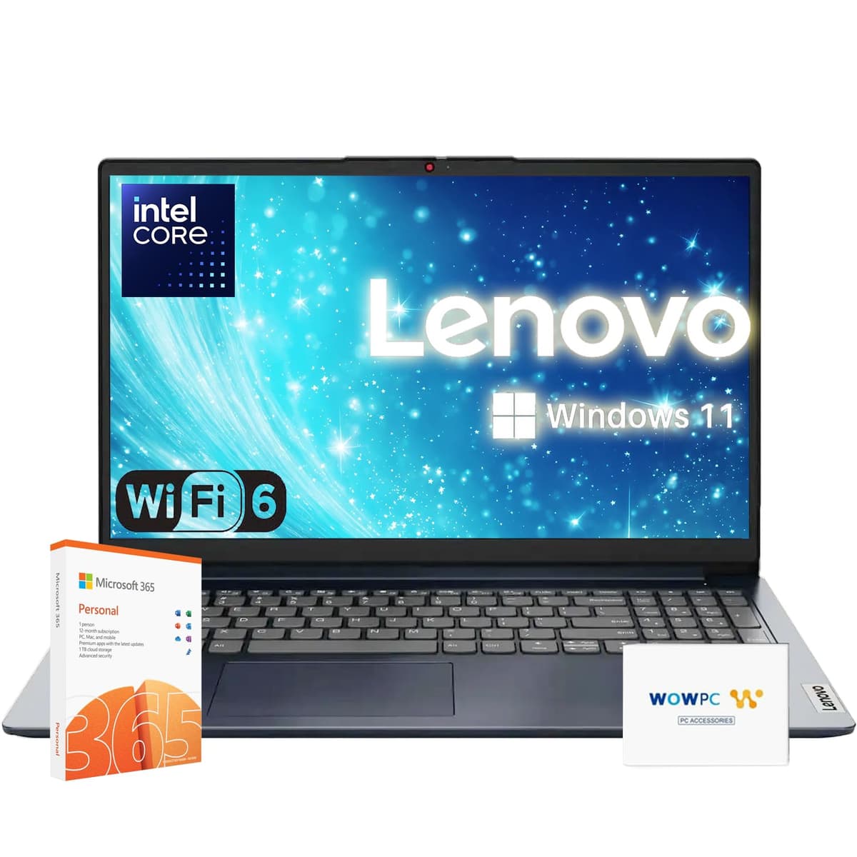 Laptop Lenovo Serie Premium IdeaPad | Modelo Más Reciente | 36 GB RAM | 2.1 TB SSD | 1 Año Office 365 con 1 TB Almacenamiento en la Nube | Intel Core | 15.6" | Teclado Numérico | WiFi 6 | Windows 11 | con USB de Recuperación WOWPC Business Laptop